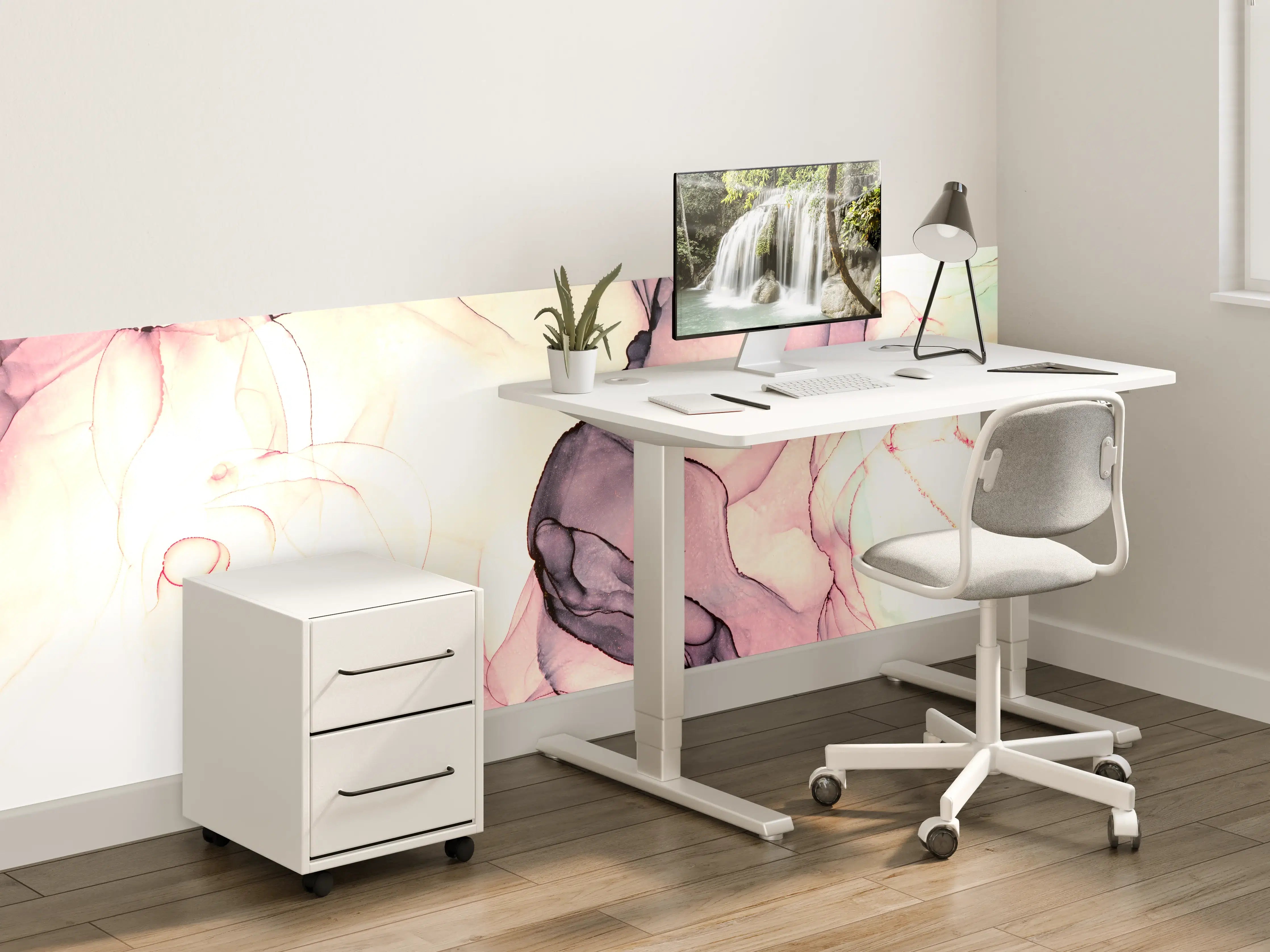 Kinderzimmer Wandgestaltung - Marmor Wanddesign - Flüssigmalerei