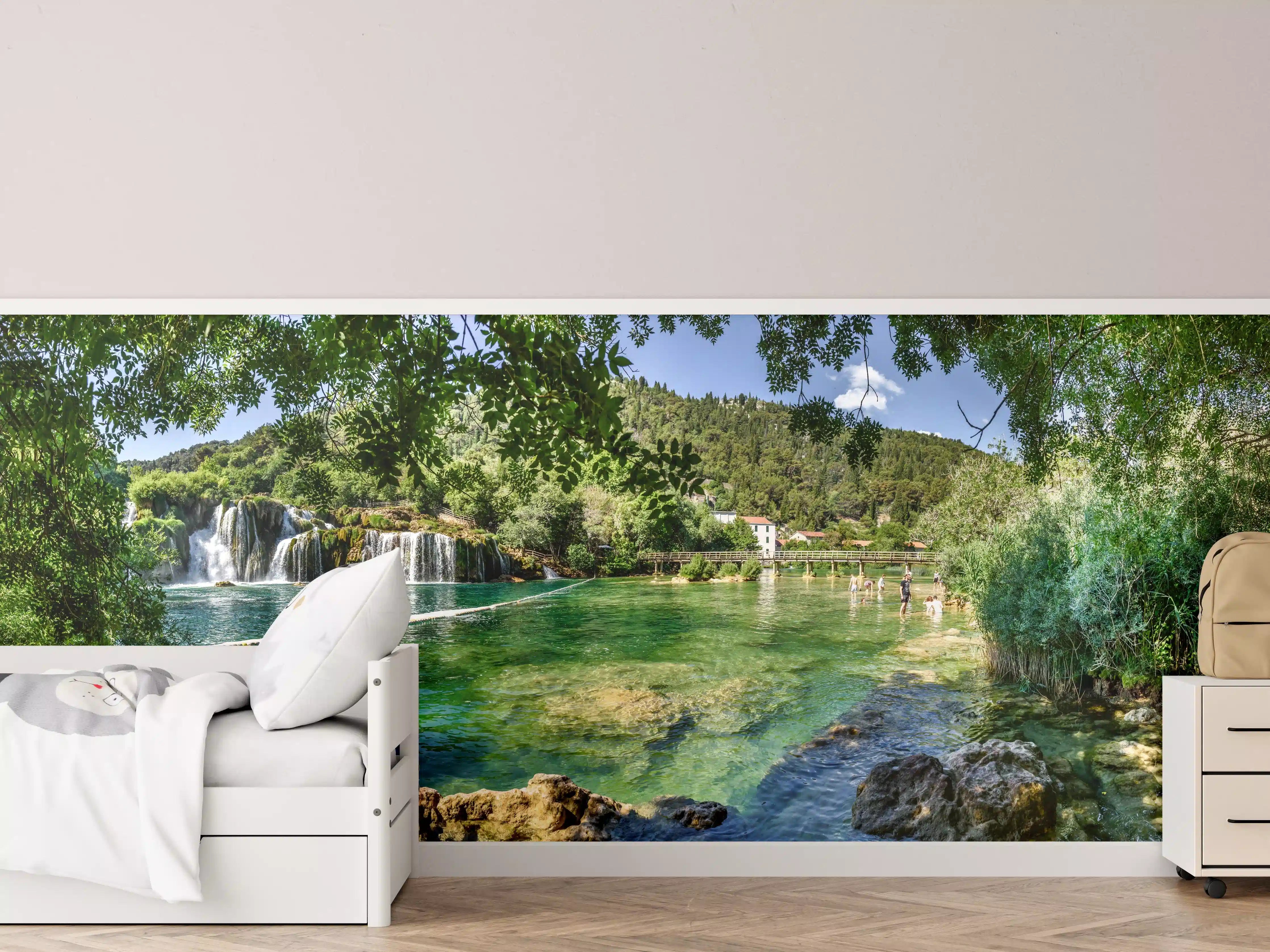 Kinderzimmer Wandgestaltung - Mediterraner Wasserfall
