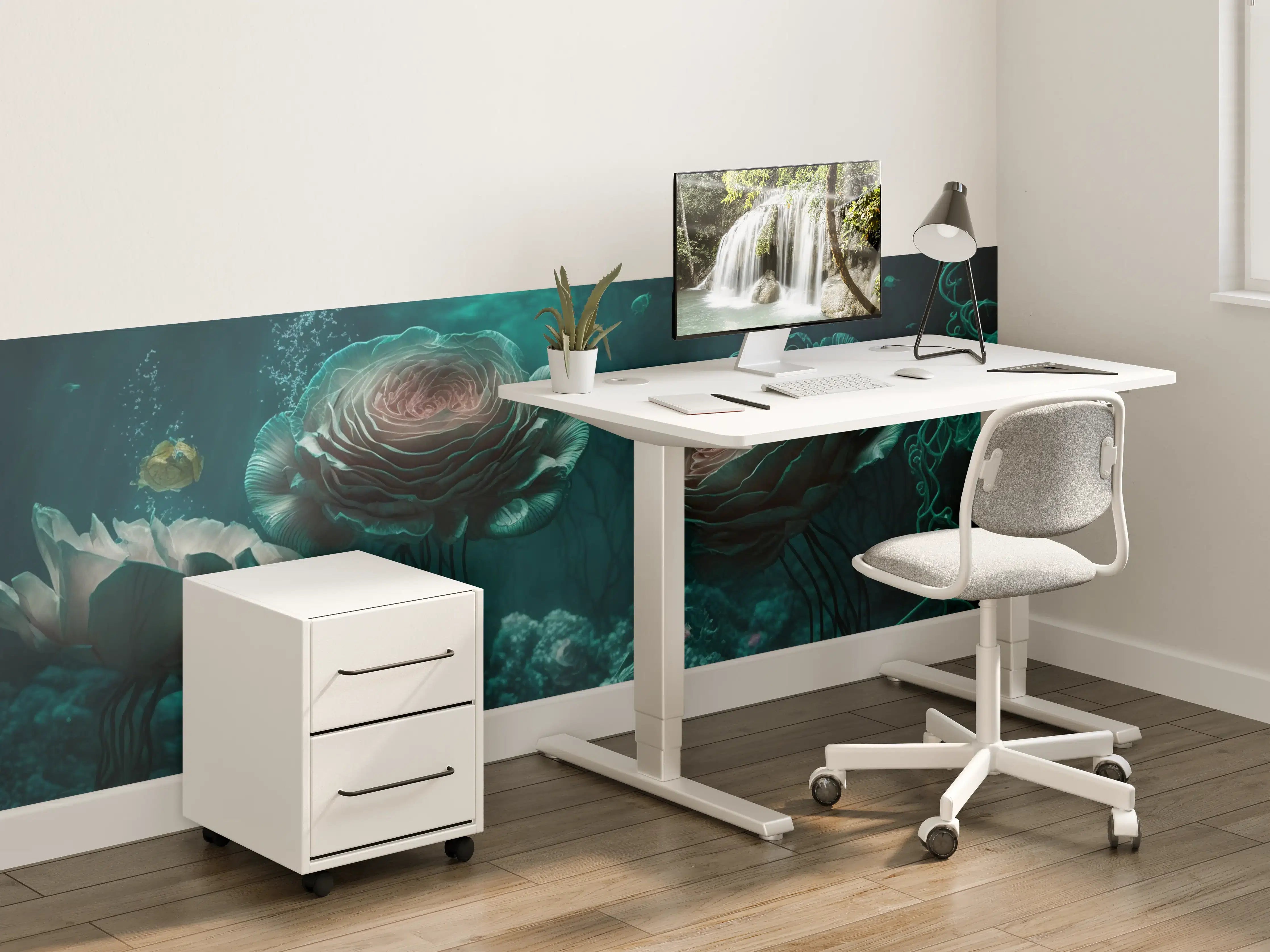 Kinderzimmer Wandgestaltung - Meereswelt mit Quallen