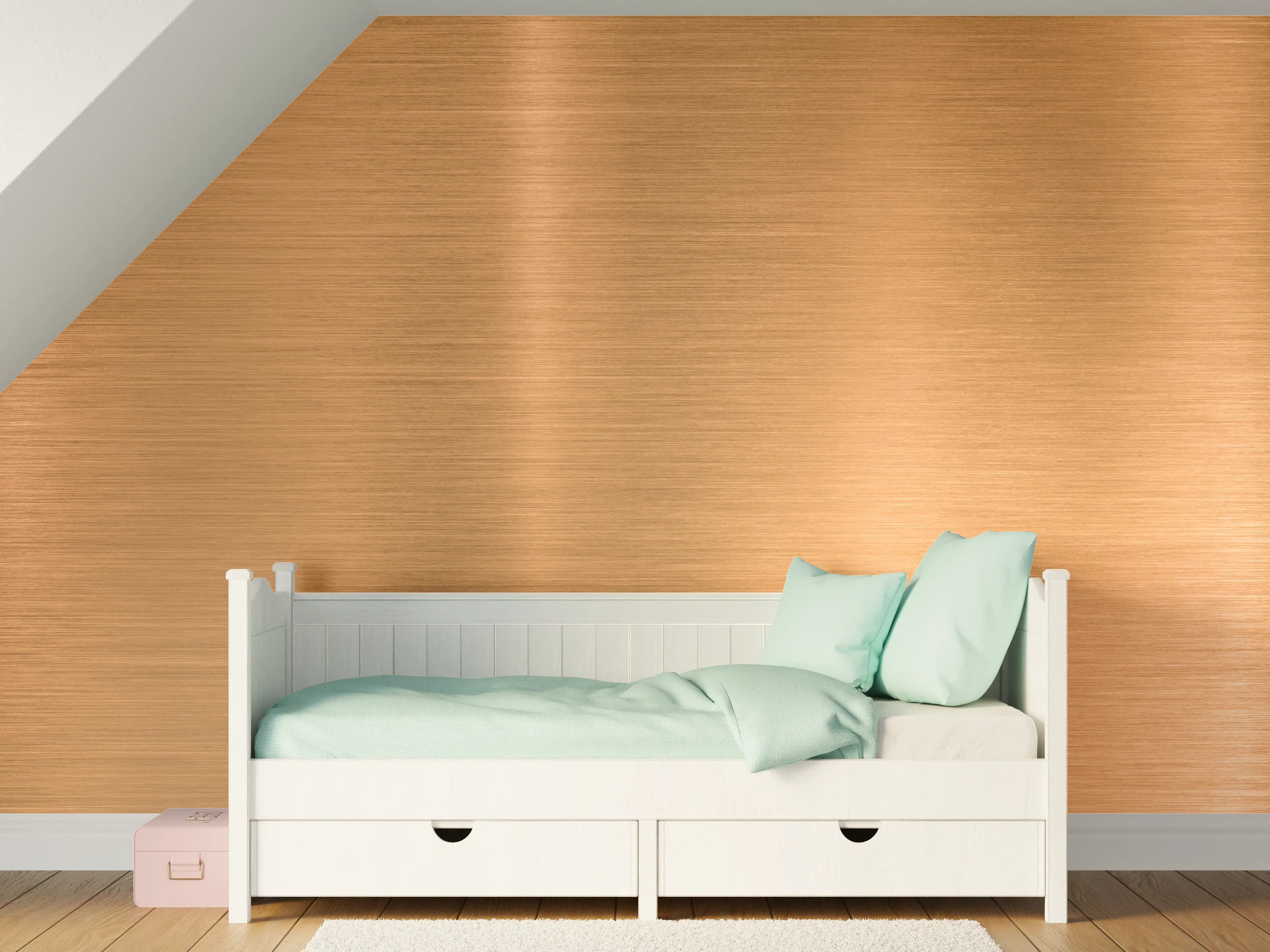 Kinderzimmer Wandgestaltung - Metallische Kupferplatte