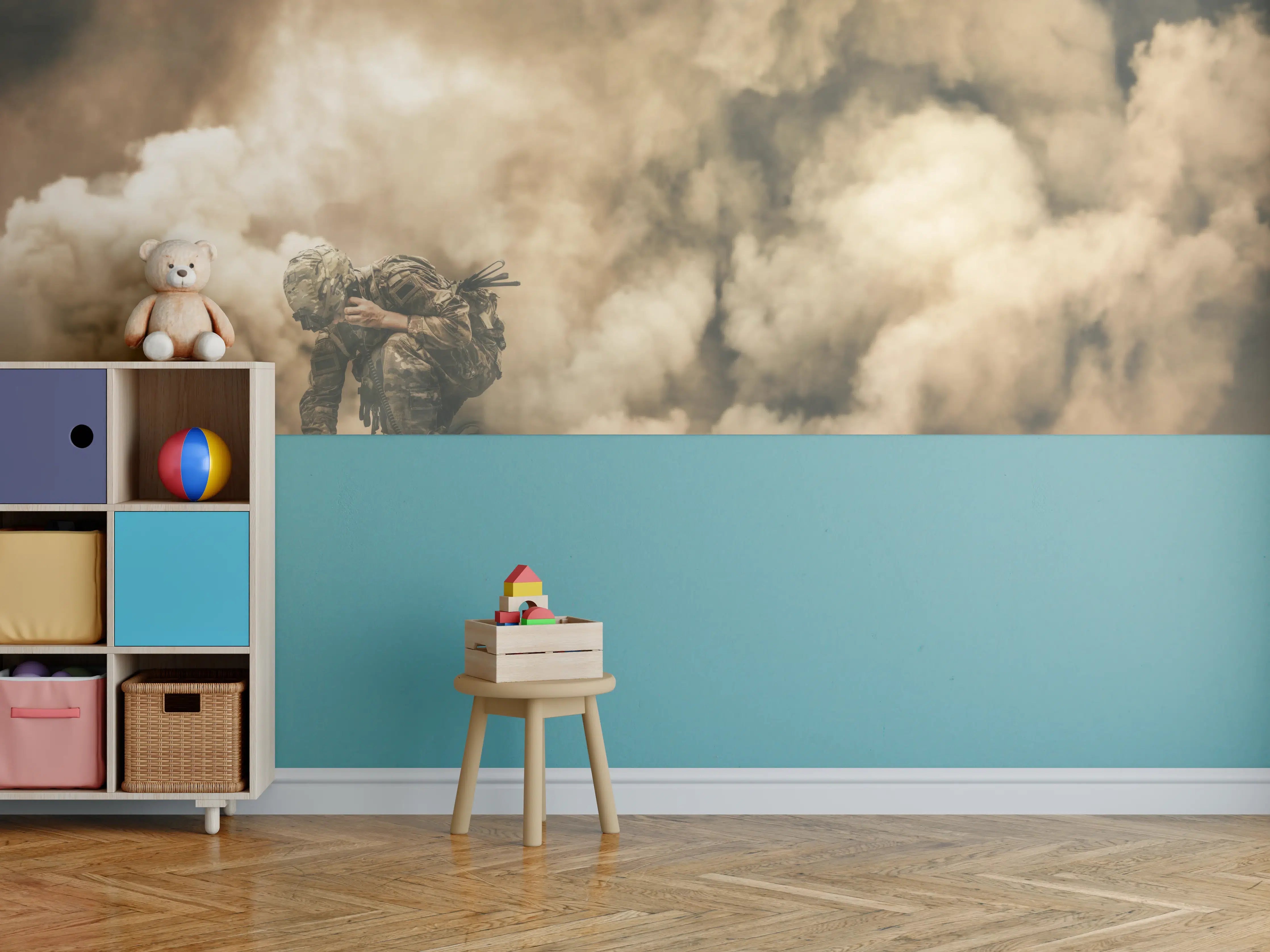 Kinderzimmer Wandgestaltung - Militärsoldat