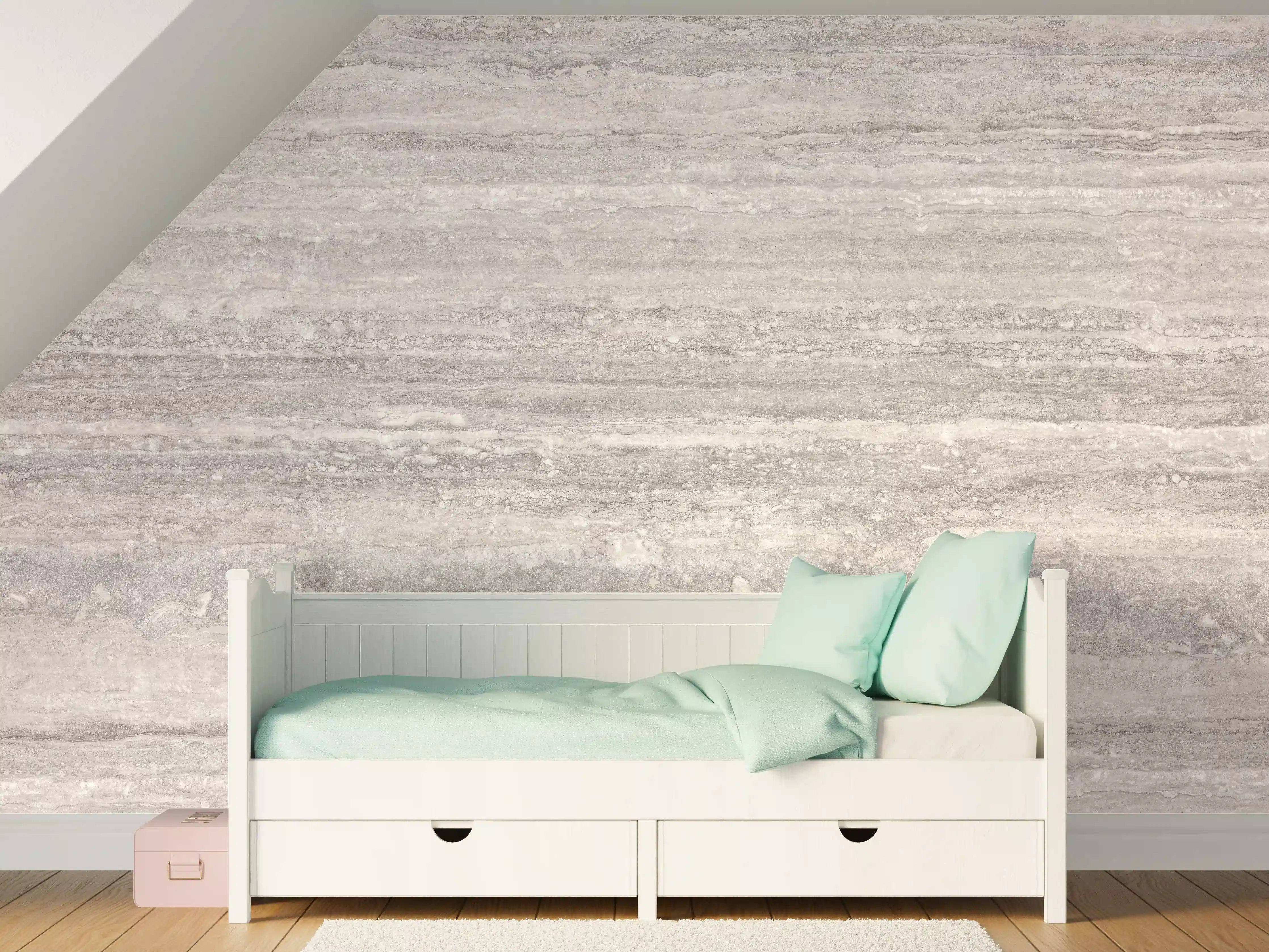 Kinderzimmer Wandgestaltung - Moderne Betonstruktur in Grau