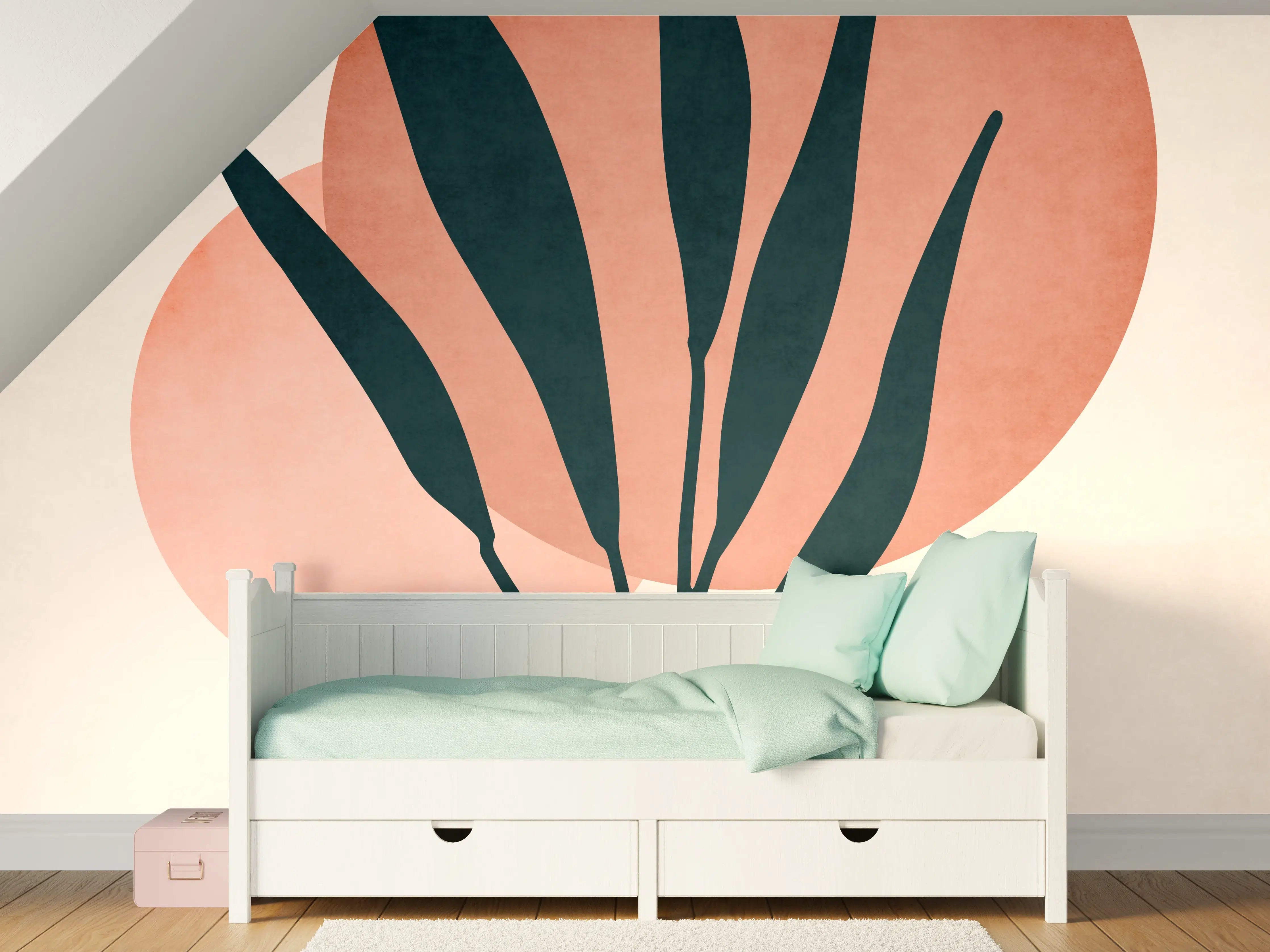 Kinderzimmer Wandgestaltung - Moderne Darstellung - Floral