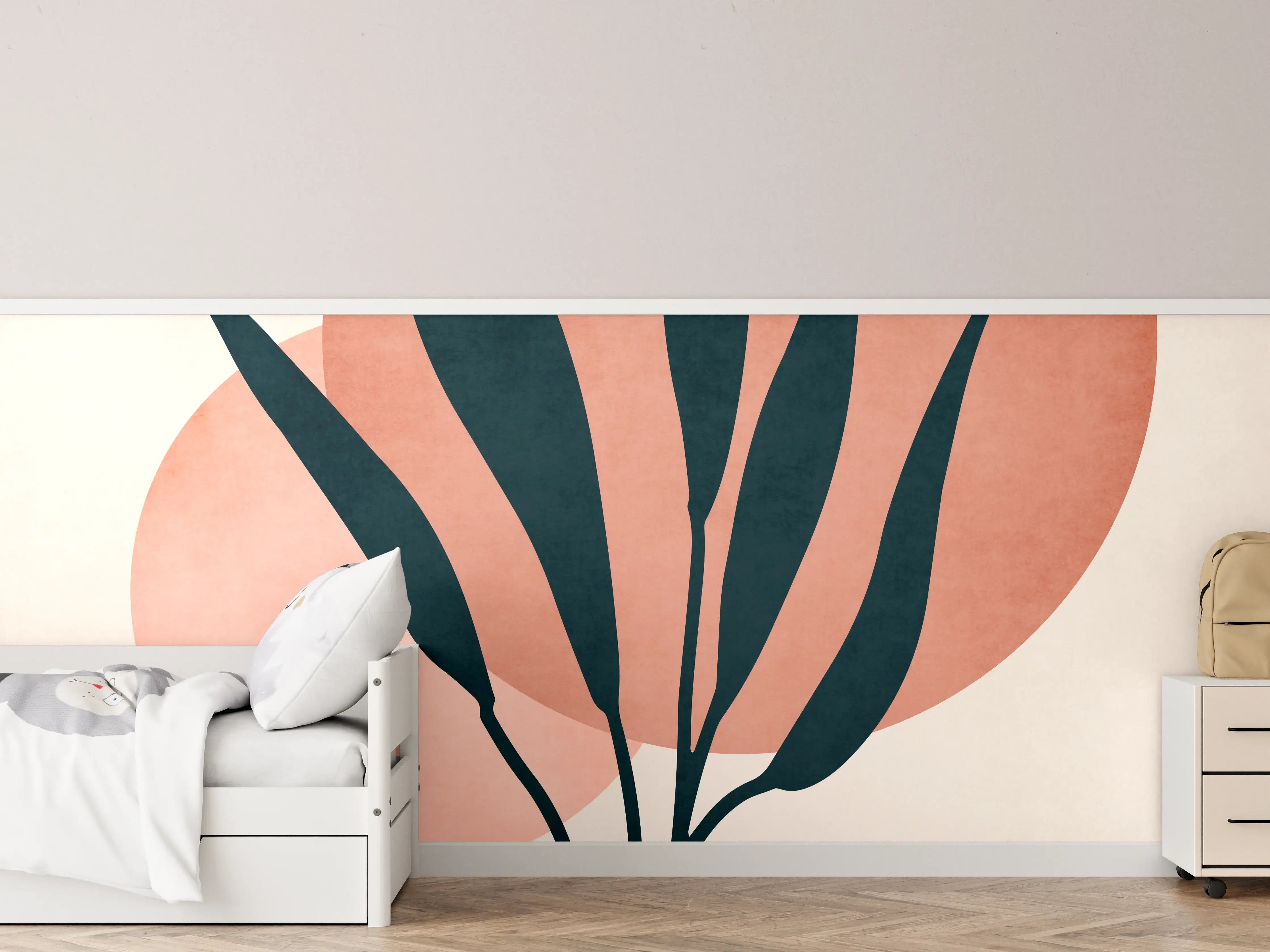 Kinderzimmer Wandgestaltung - Moderne Darstellung - Floral