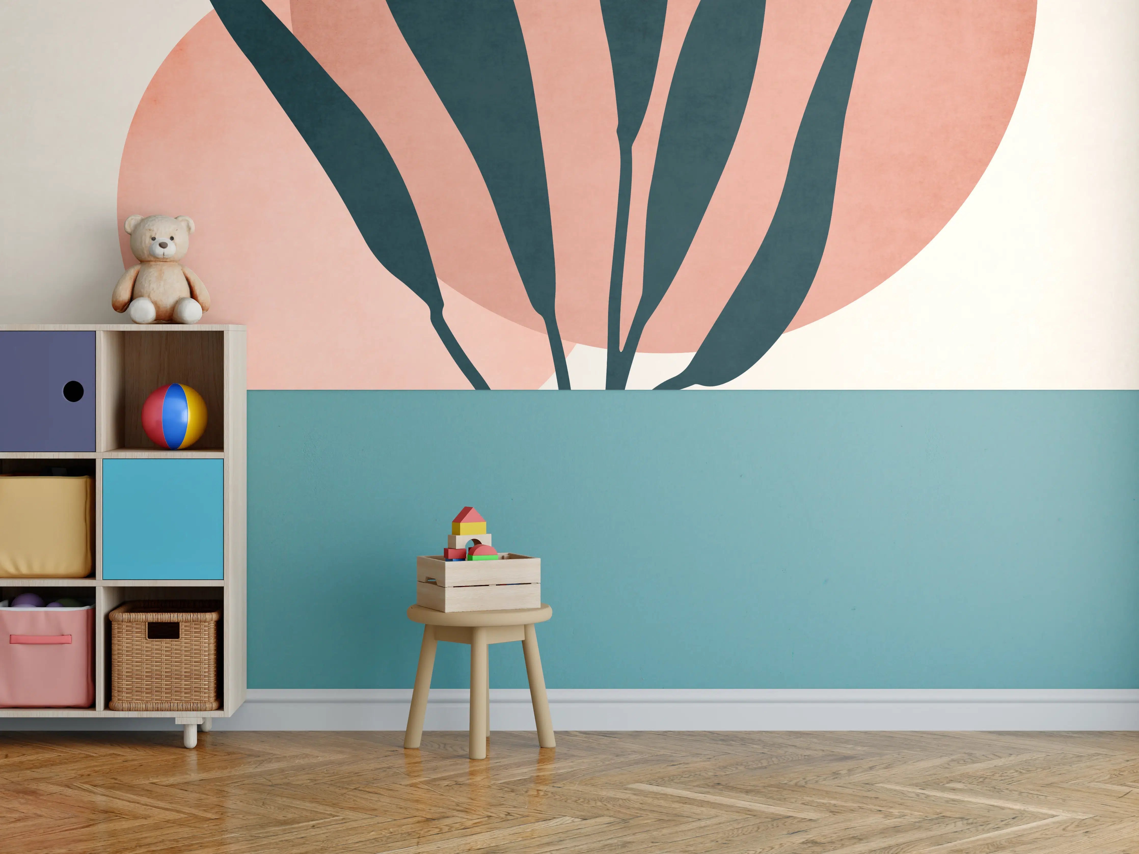 Kinderzimmer Wandgestaltung - Moderne Darstellung - Floral
