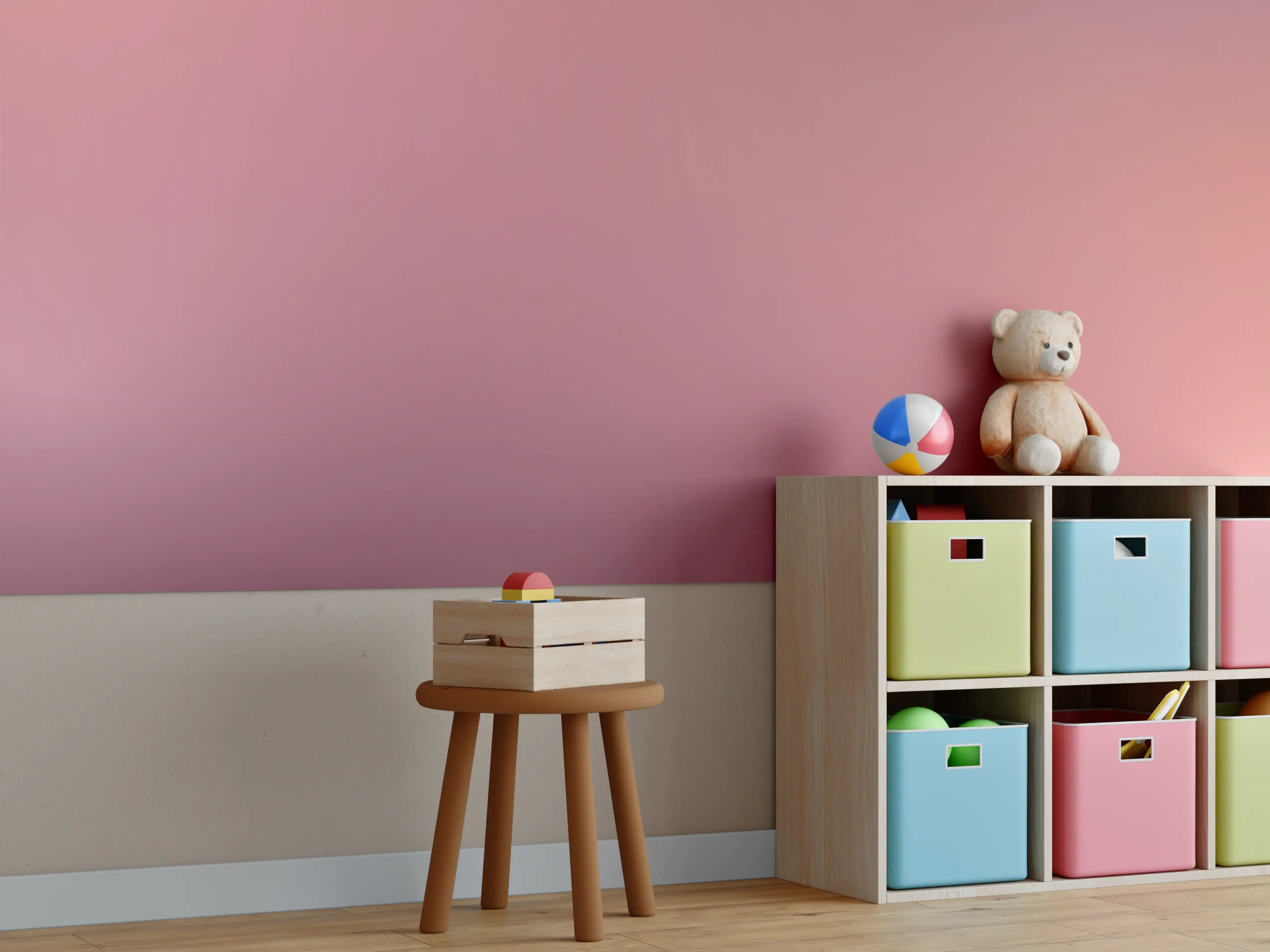 Kinderzimmer Wandgestaltung - Moderne Farbe mit sanfter Textur