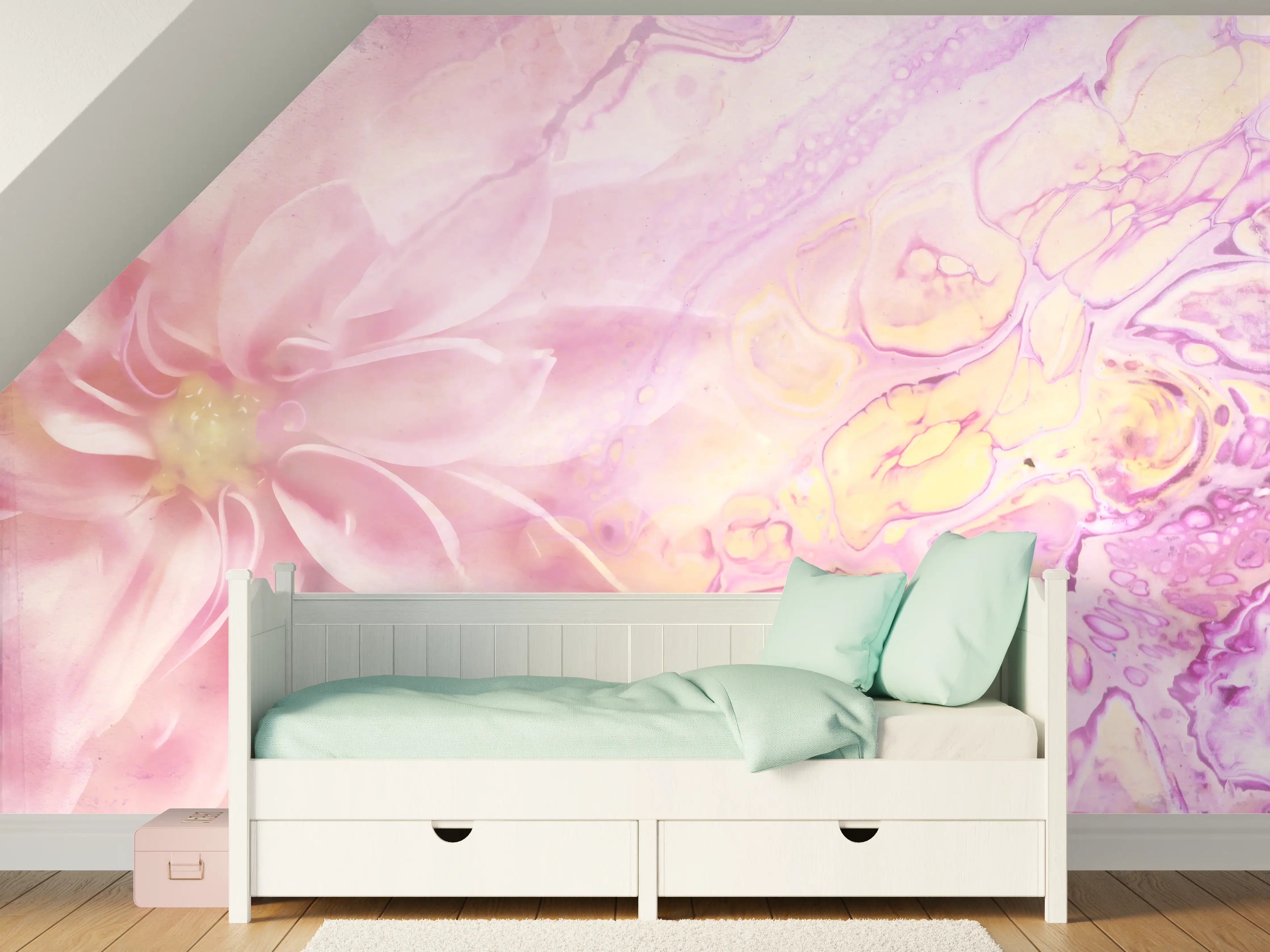 Kinderzimmer Wandgestaltung - Moderne Kunst - Floral