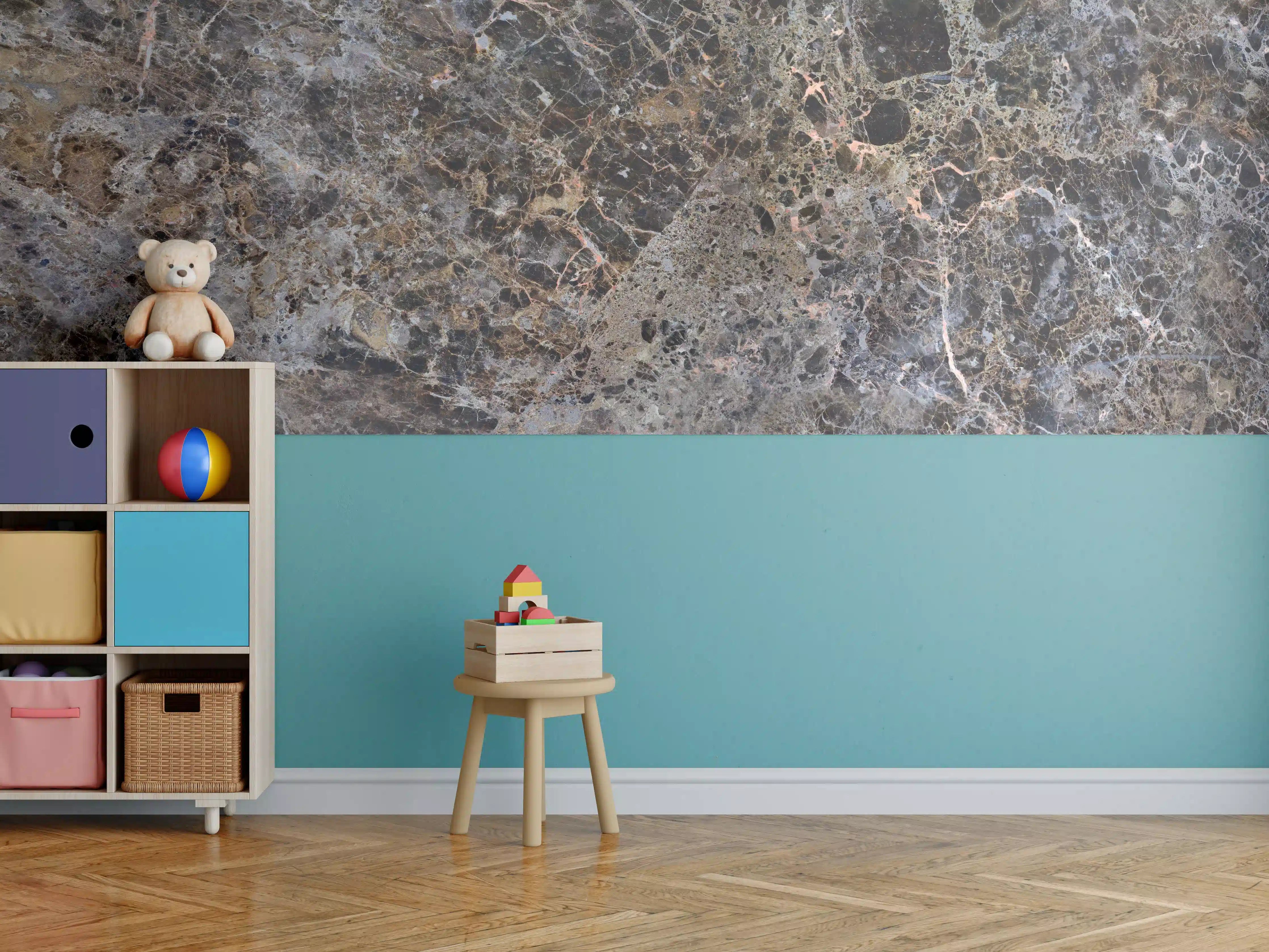 Kinderzimmer Wandgestaltung - Moderne Marmor Granit Textur