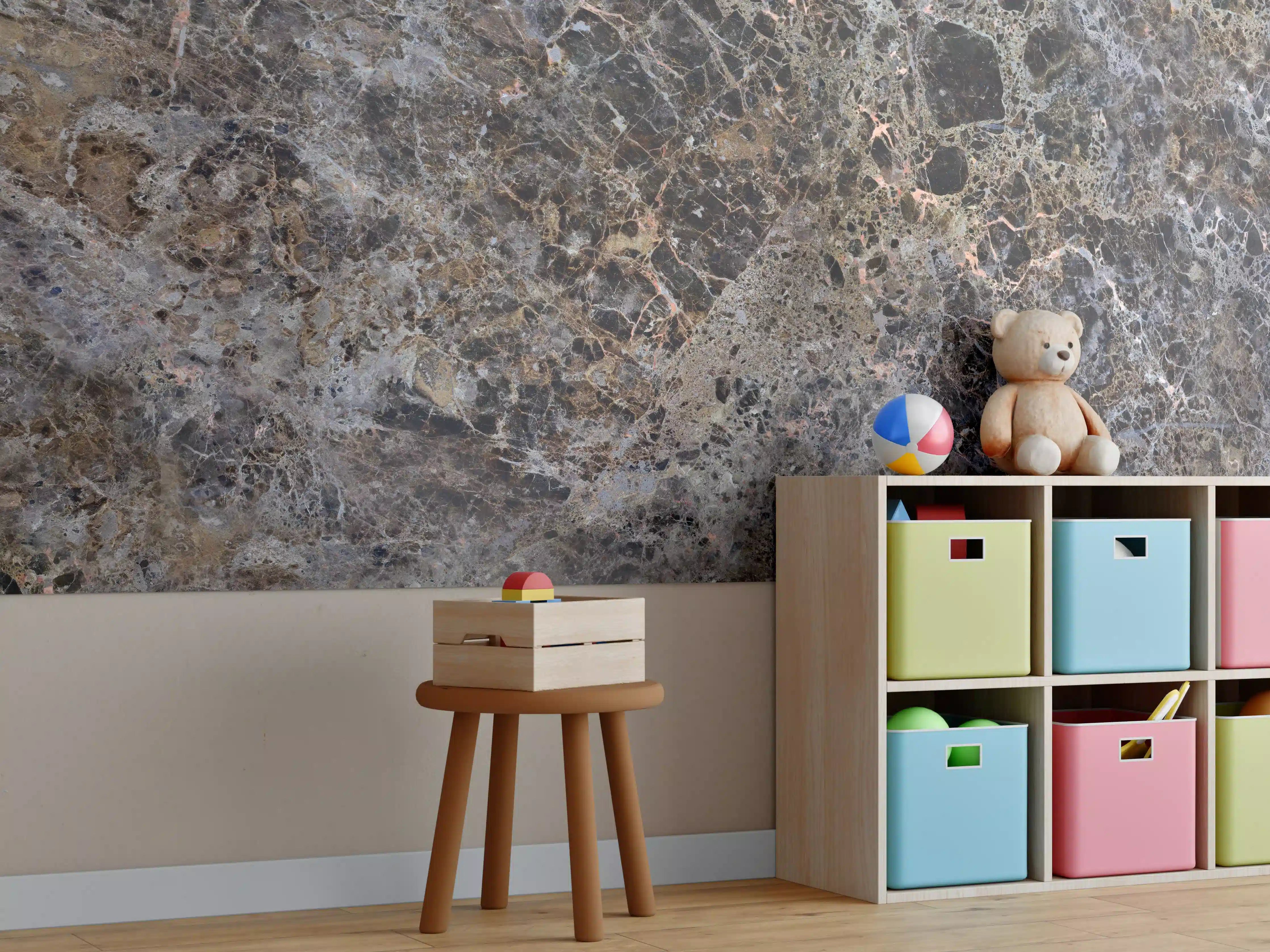 Kinderzimmer Wandgestaltung - Moderne Marmor Granit Textur