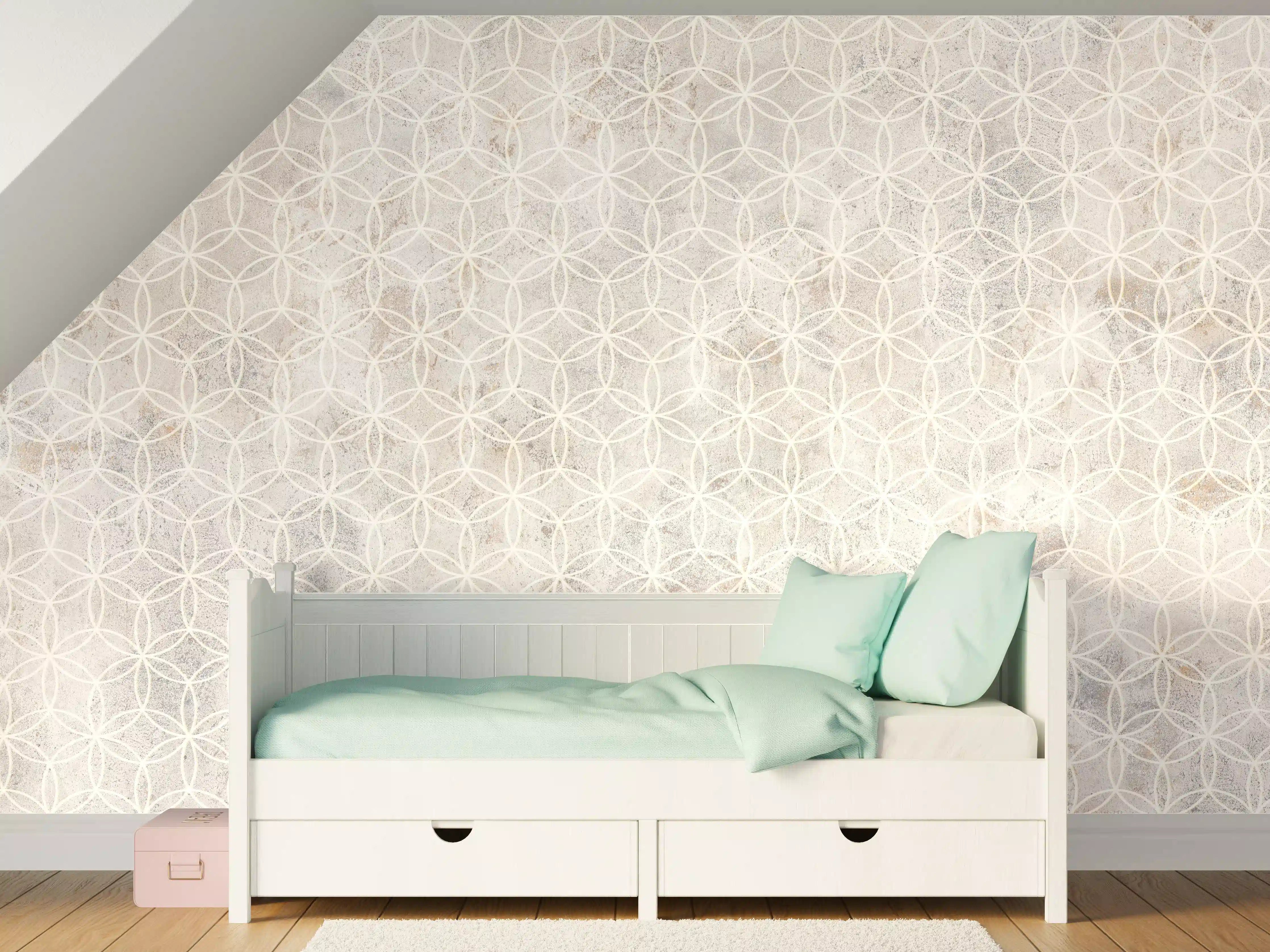 Kinderzimmer Wandgestaltung - Moderne Wandgestaltung in Weiß mit Graue Akzenten