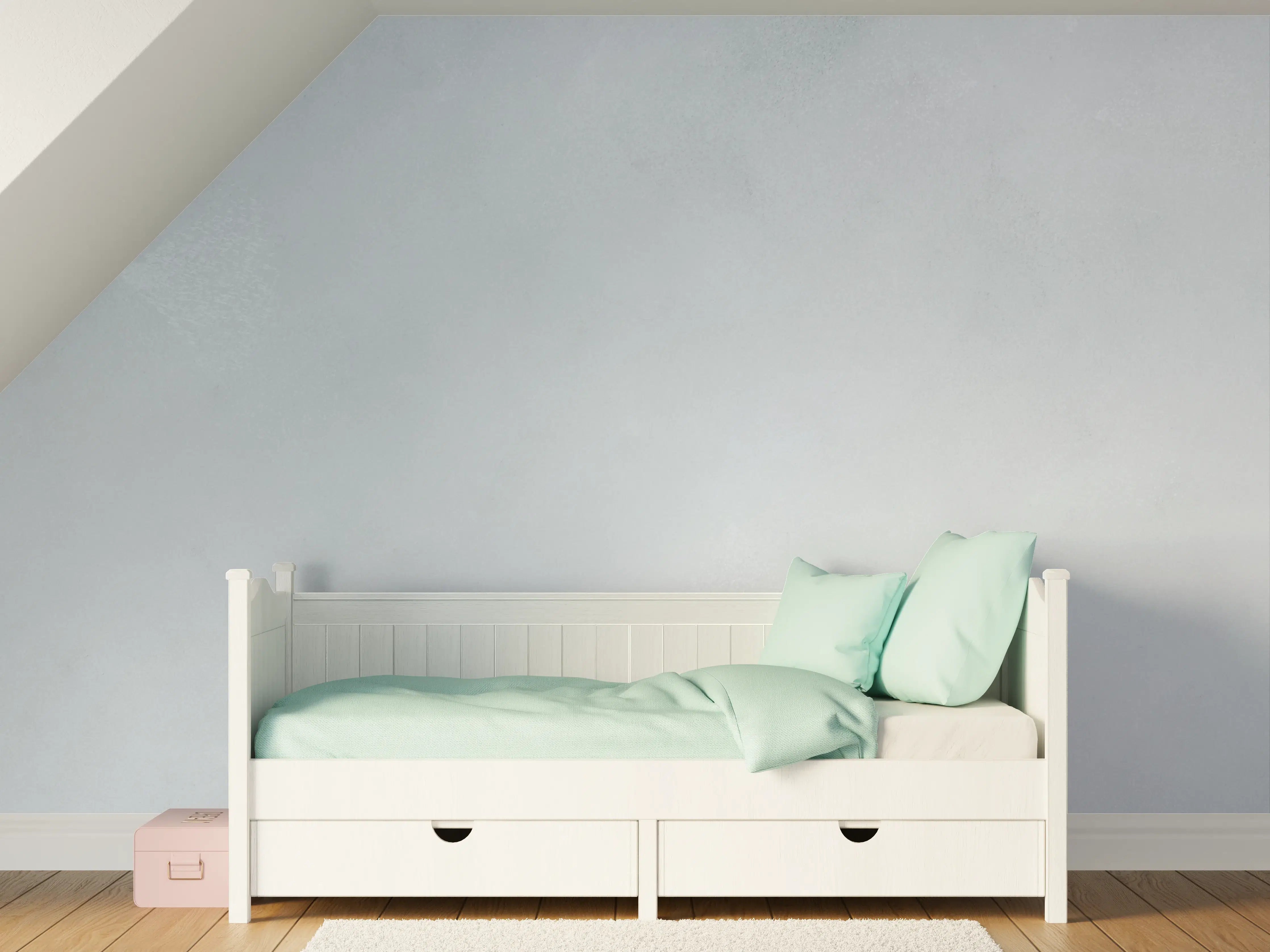 Kinderzimmer Wandgestaltung - Moderne graue Wand mit feiner Struktur