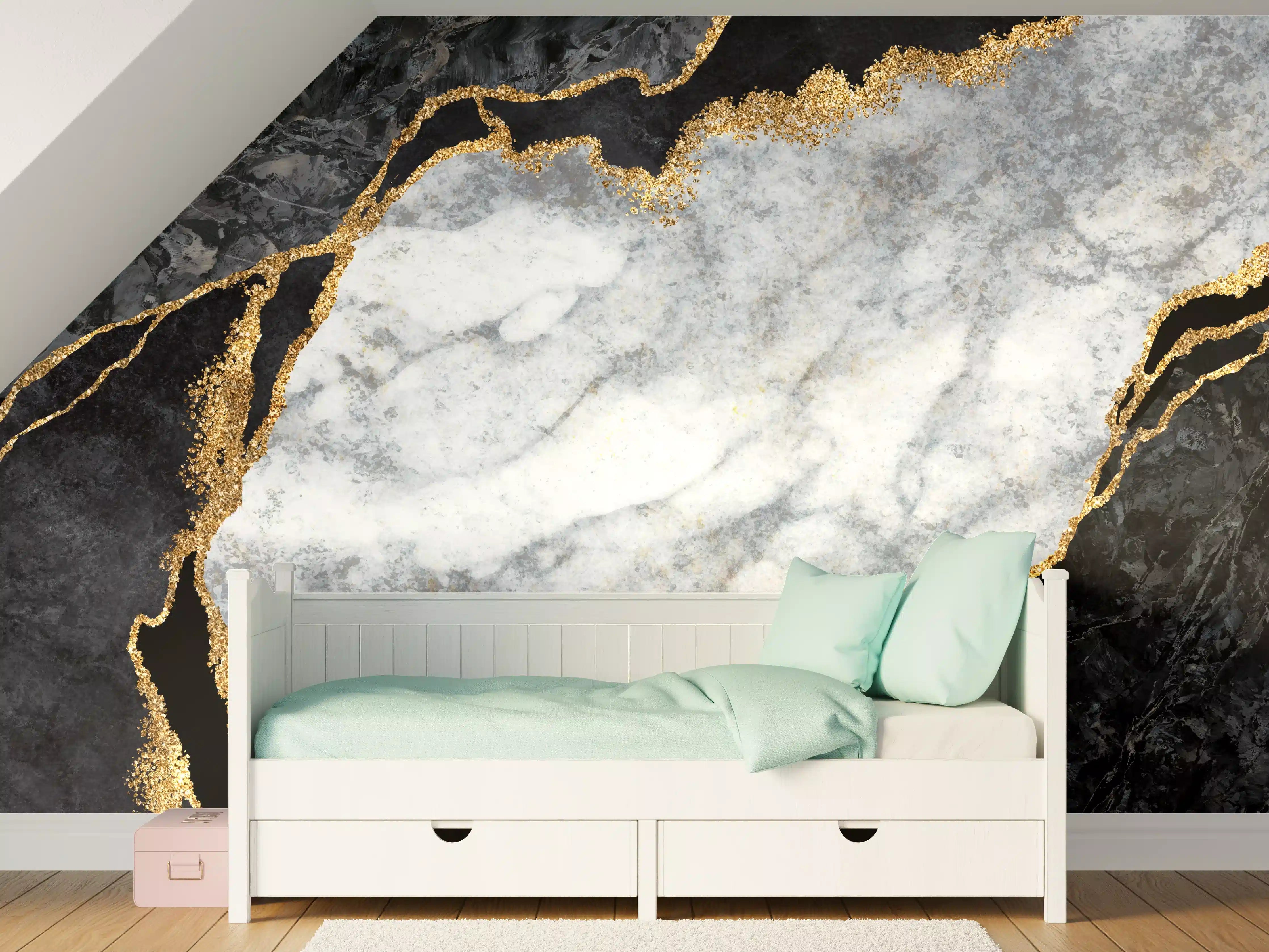 Kinderzimmer Wandgestaltung - Moderne rissige Oberfläche