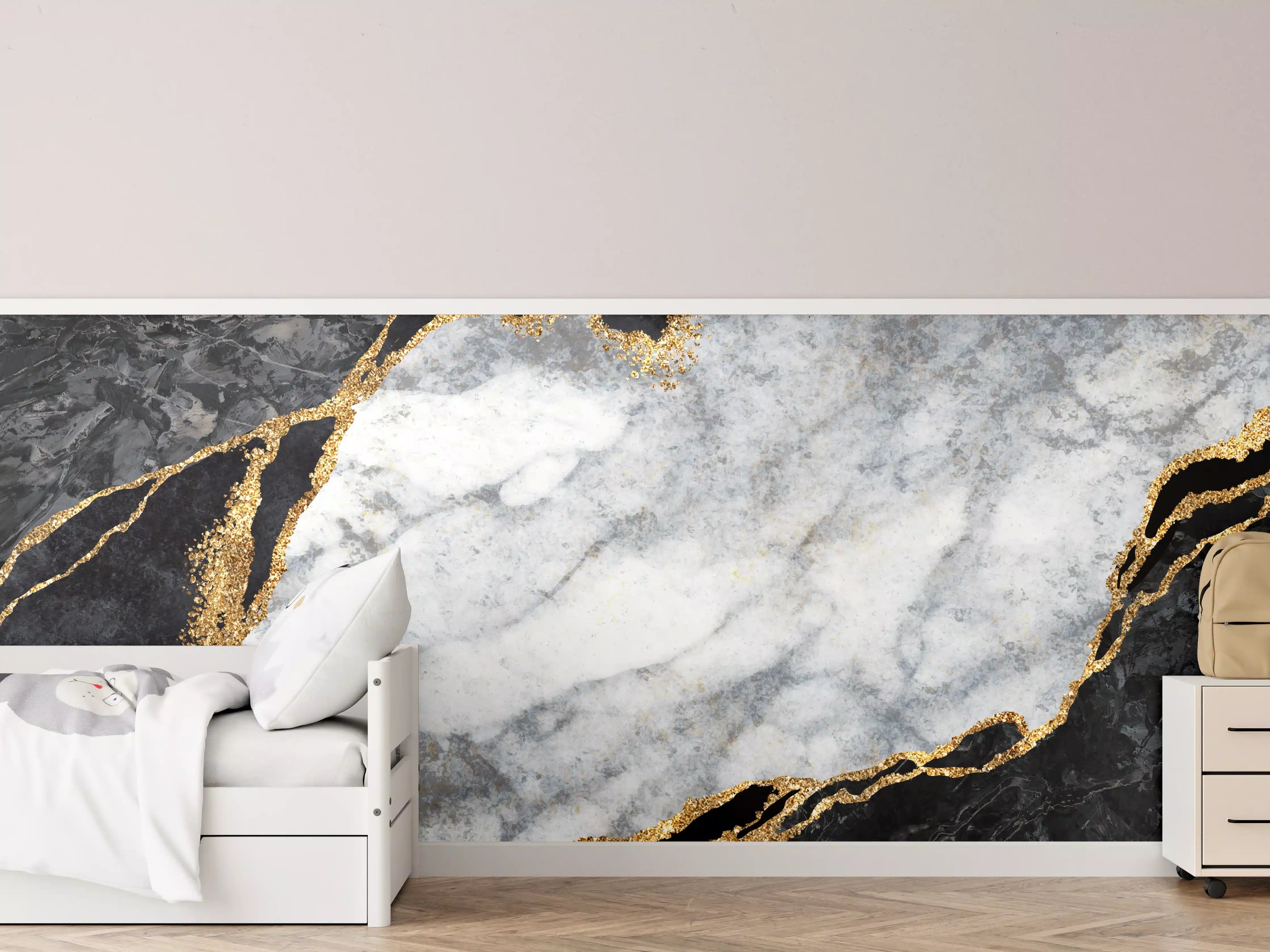 Kinderzimmer Wandgestaltung - Moderne rissige Oberfläche