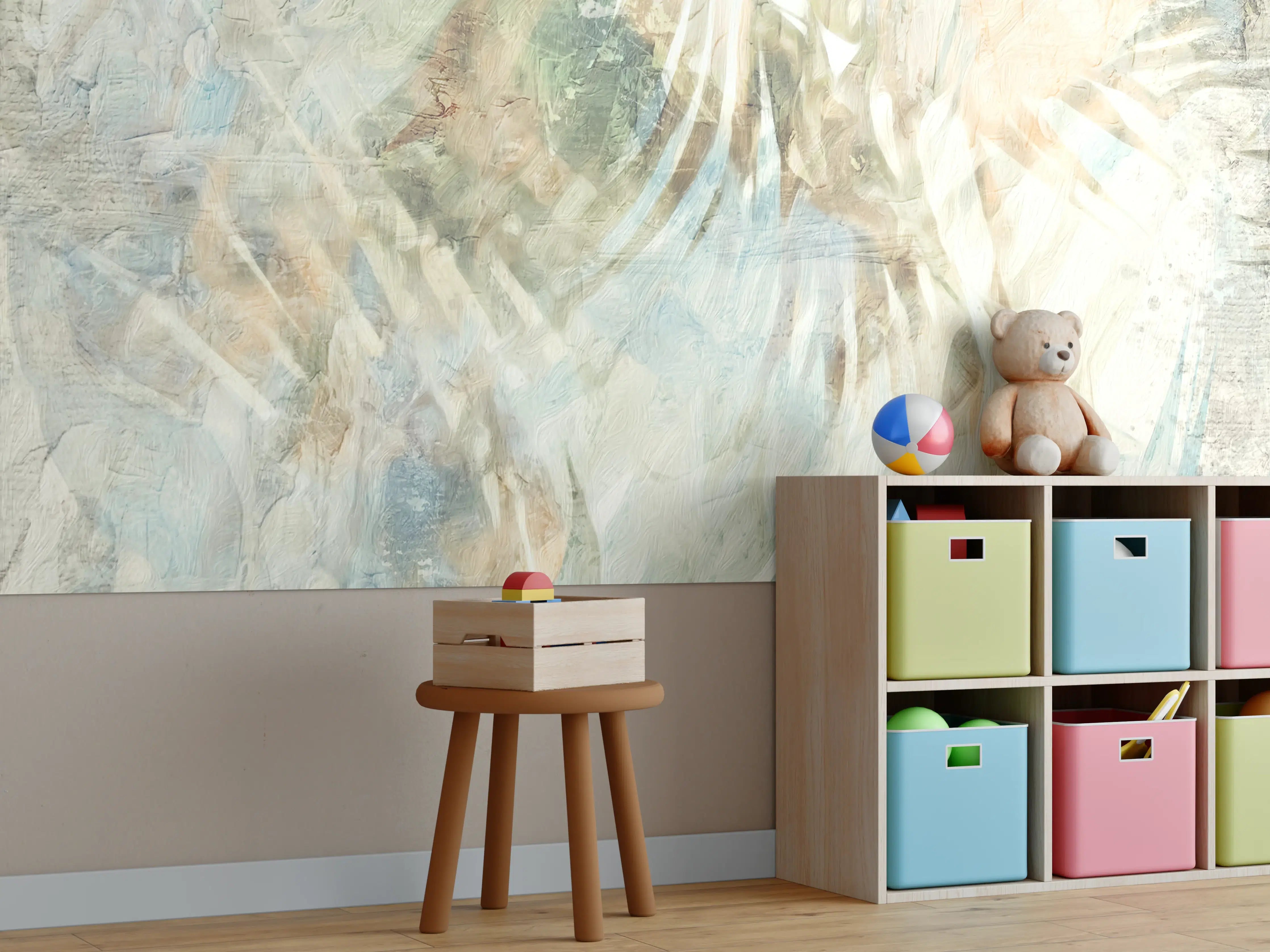 Kinderzimmer Wandgestaltung - Modernes Dschungel Gemälde 2