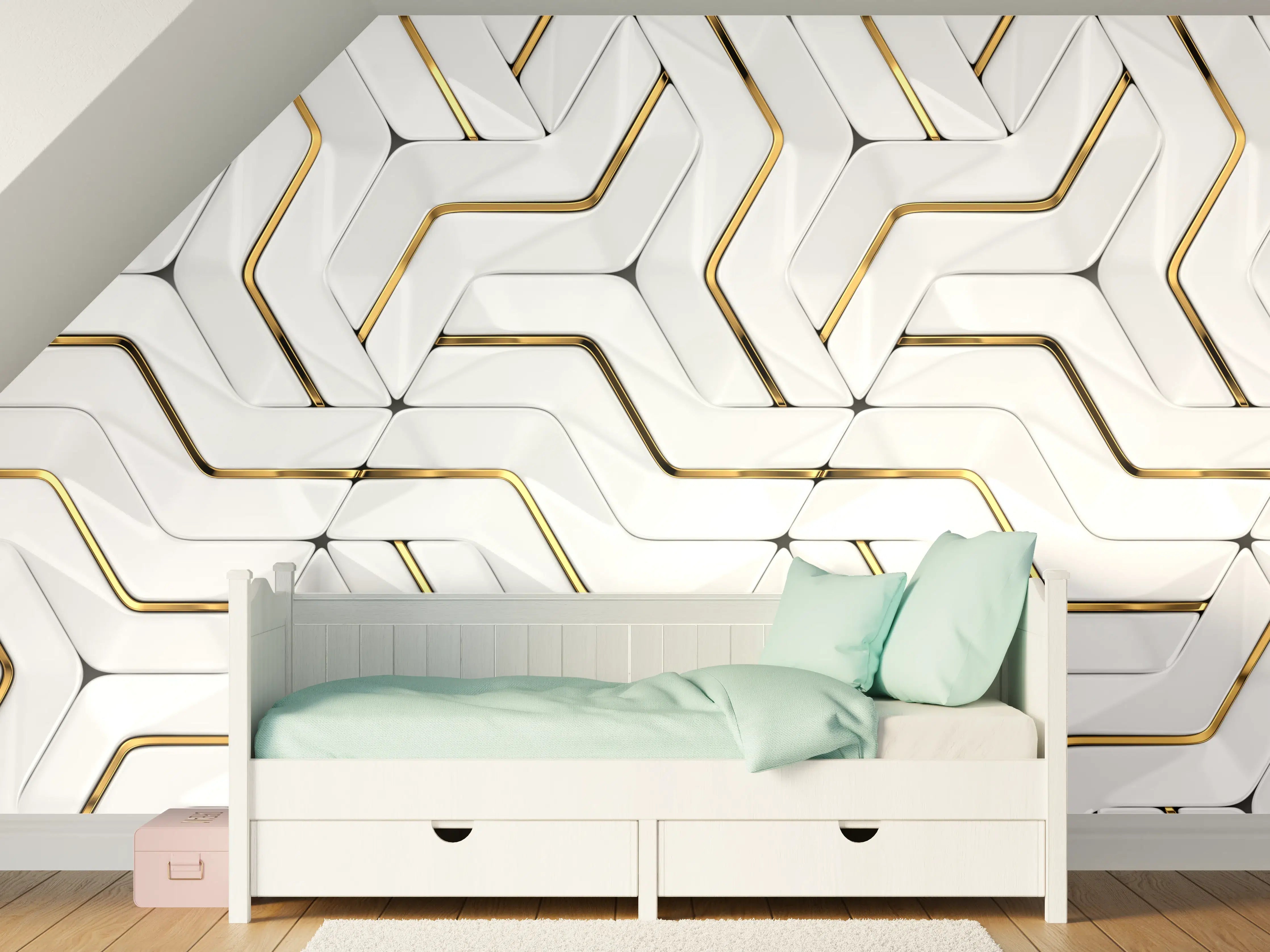 Kinderzimmer Wandgestaltung - Modernes Hintergrund Muster