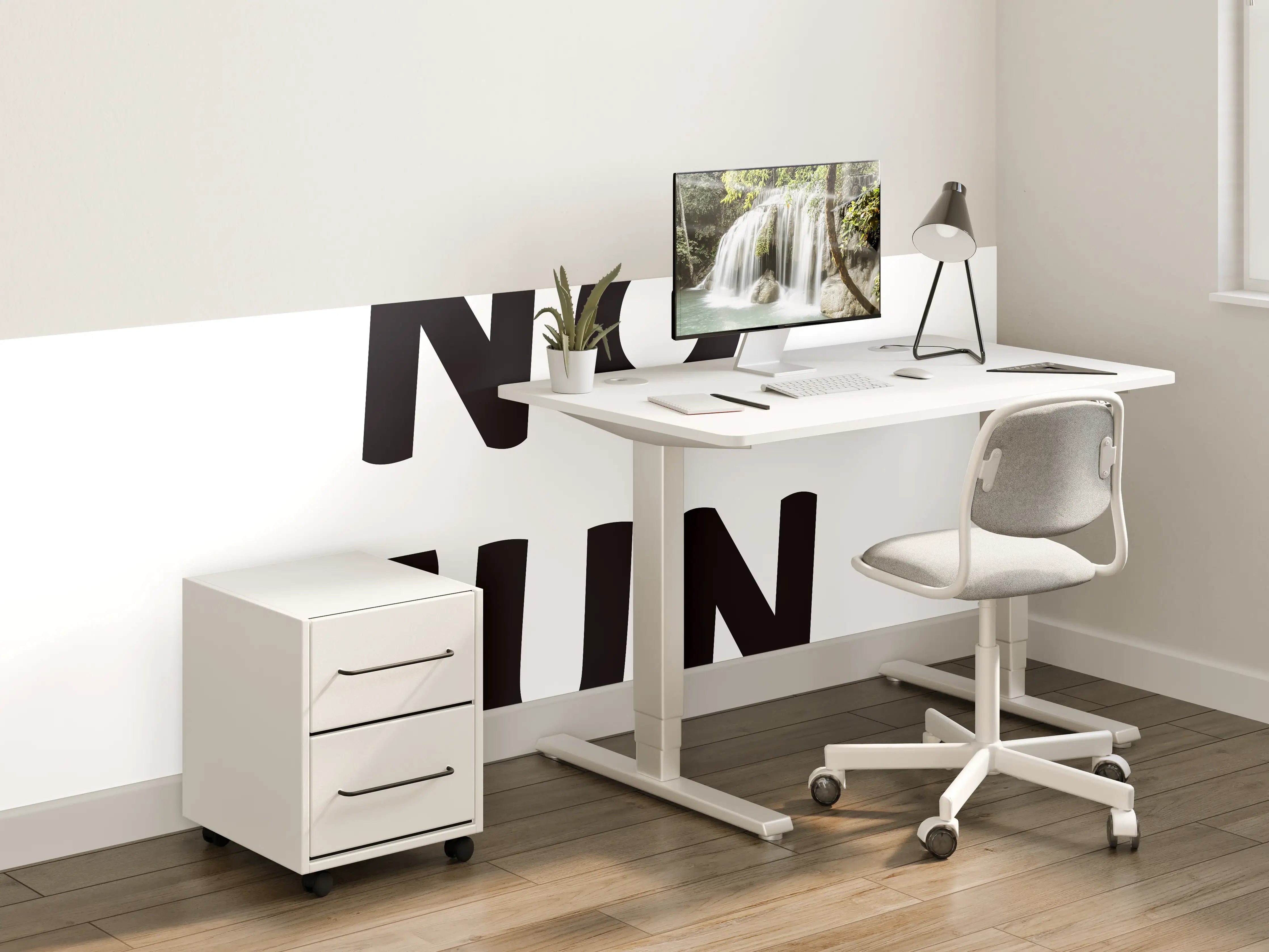 Kinderzimmer Wandgestaltung - Motivationaler 'No Fun' Schriftzug