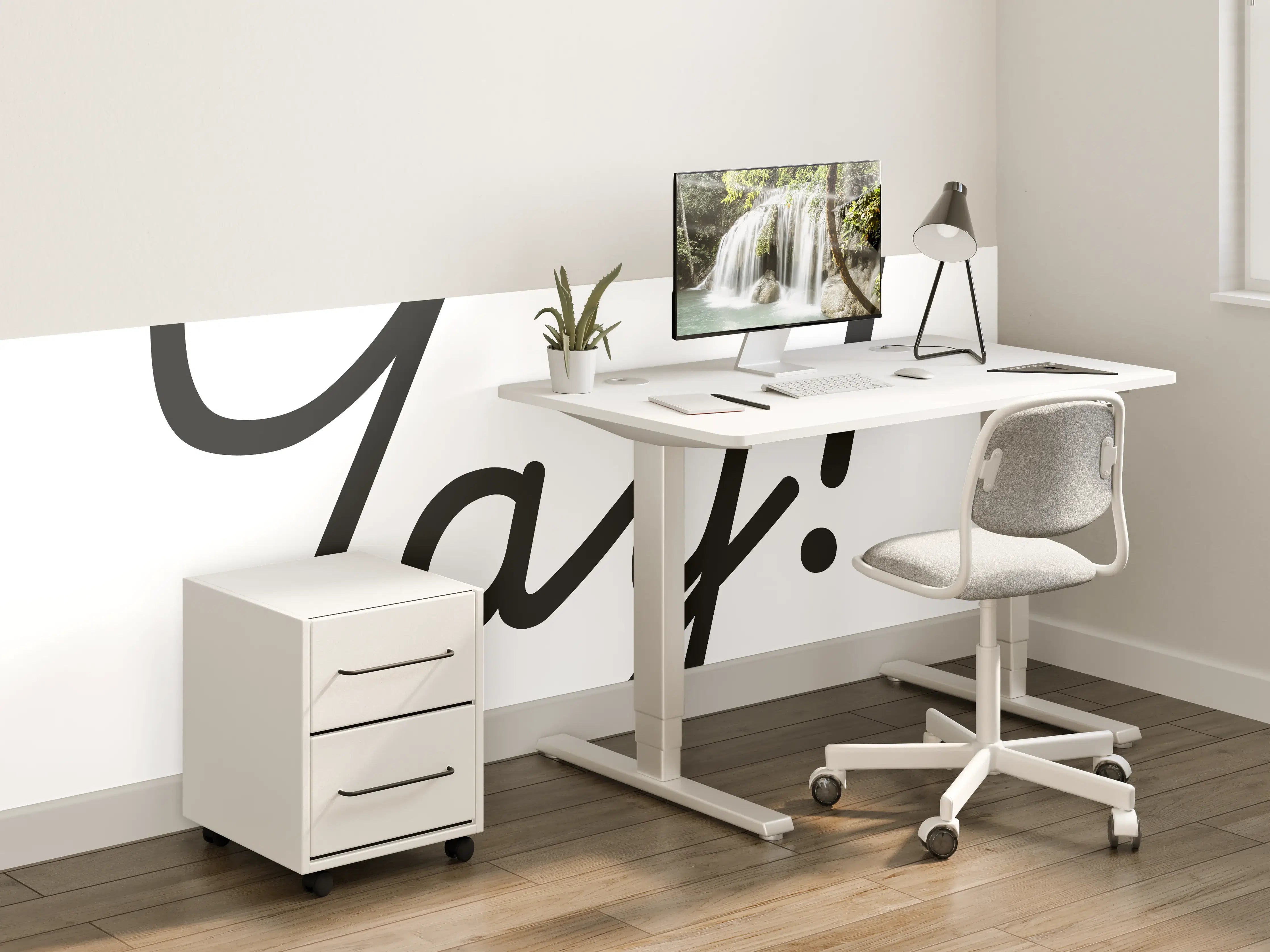 Kinderzimmer Wandgestaltung - Motivationaler 'Yay!' Typo-Druck
