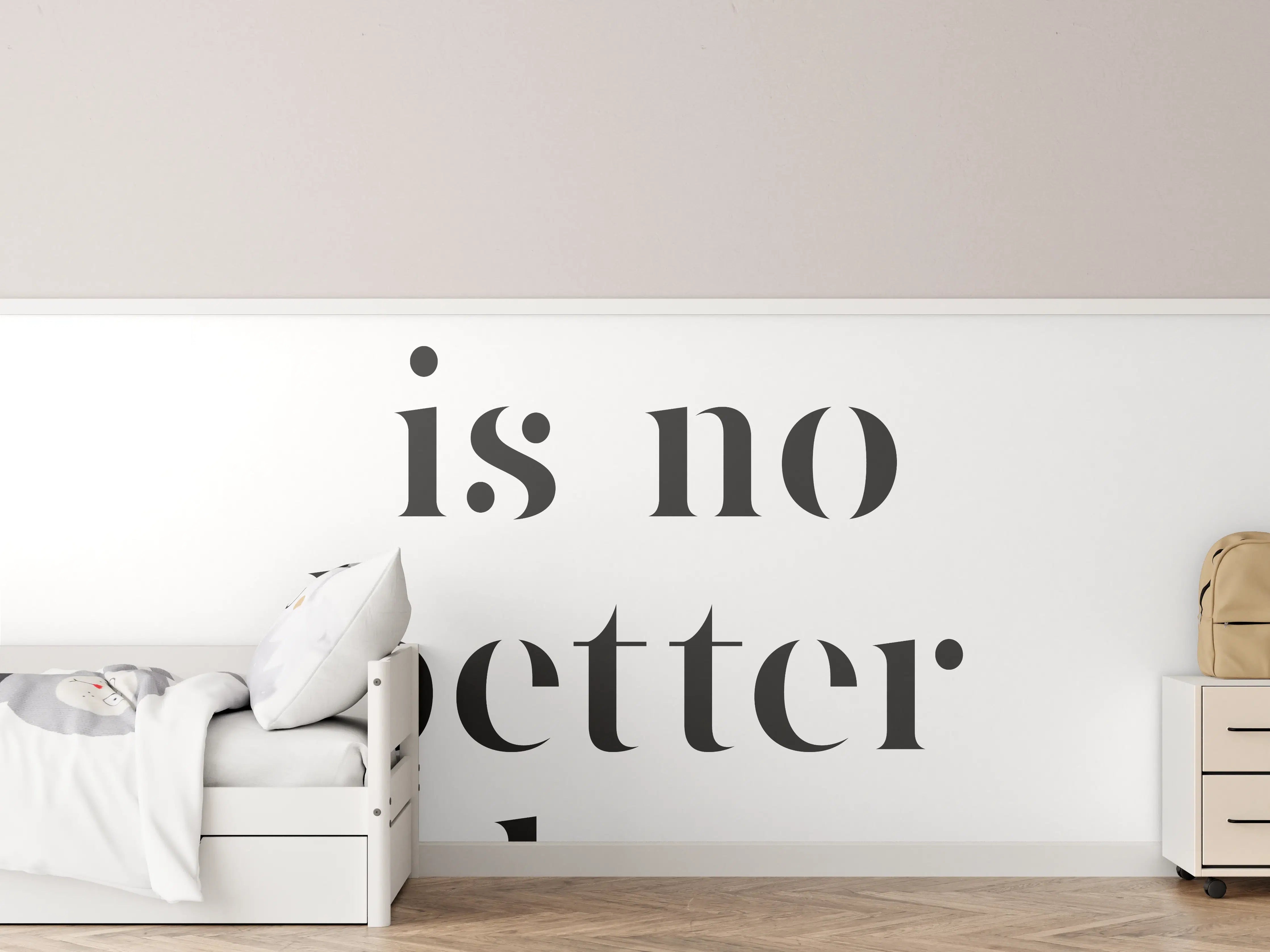 Kinderzimmer Wandgestaltung - Motivationsposter 'No Better Place'