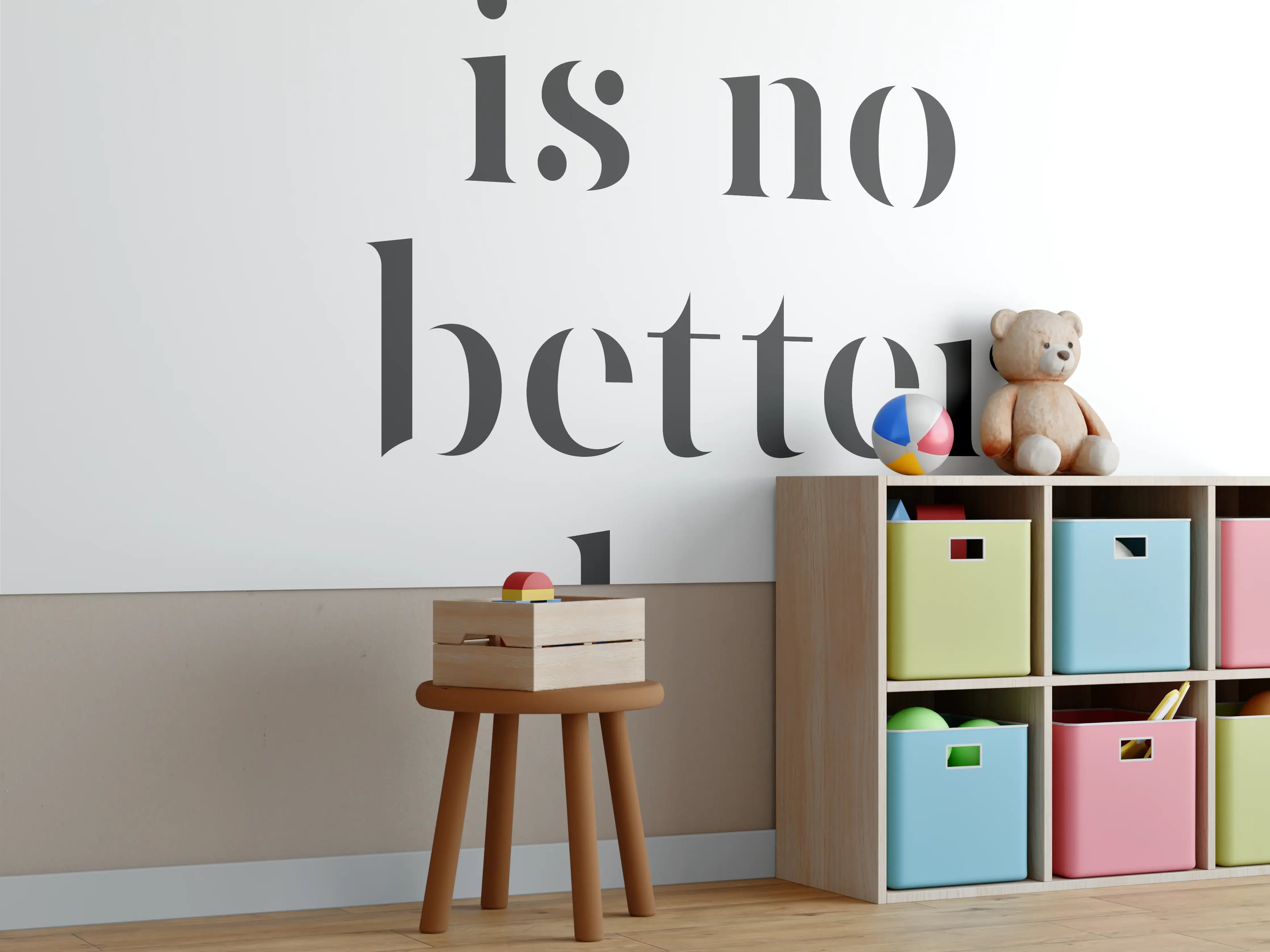 Kinderzimmer Wandgestaltung - Motivationsposter 'No Better Place'