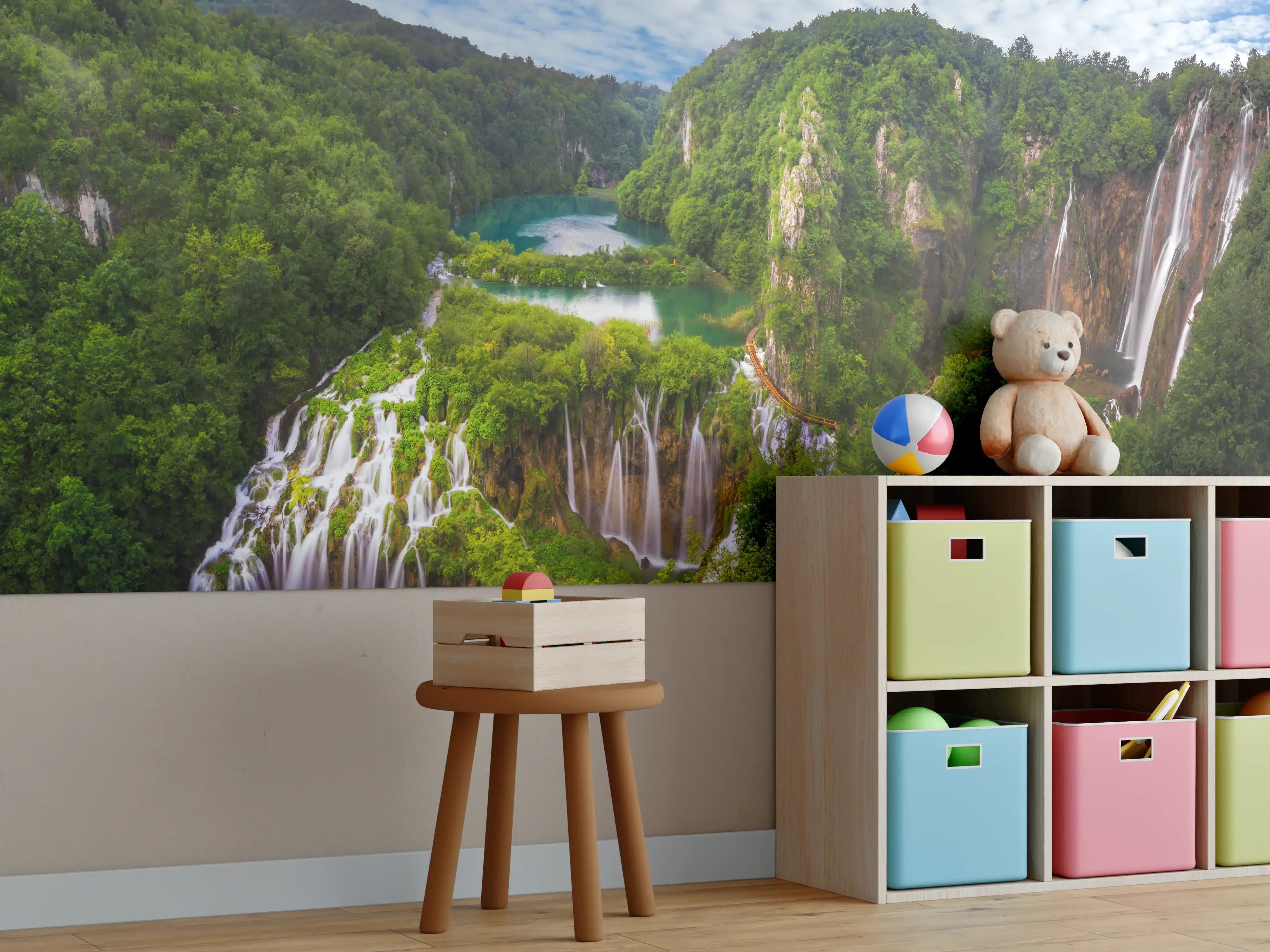 Kinderzimmer Wandgestaltung - Multi-Wasserfall - Landschaft