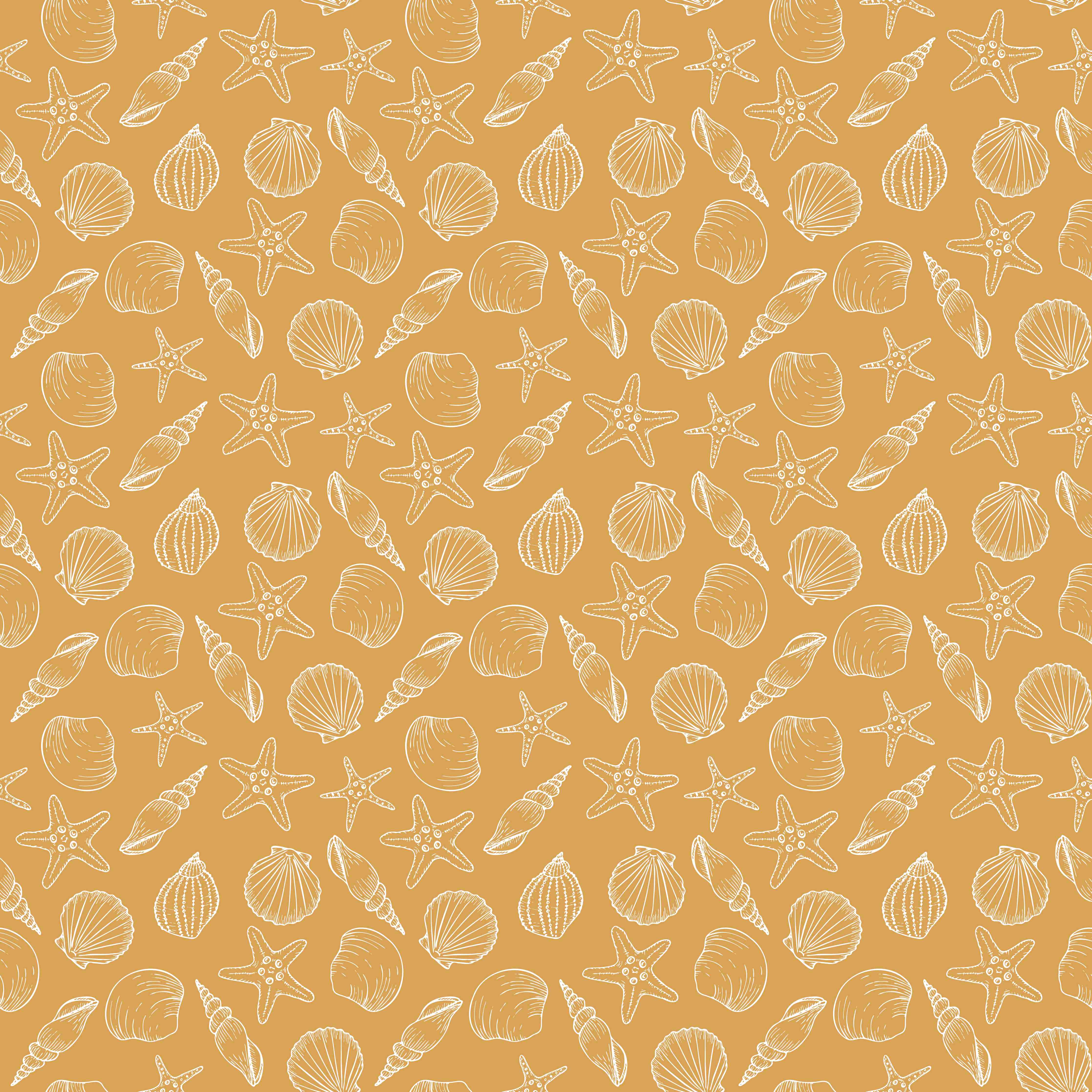 Kinderzimmer Wandgestaltung-Muschelmuster Amber-Beige