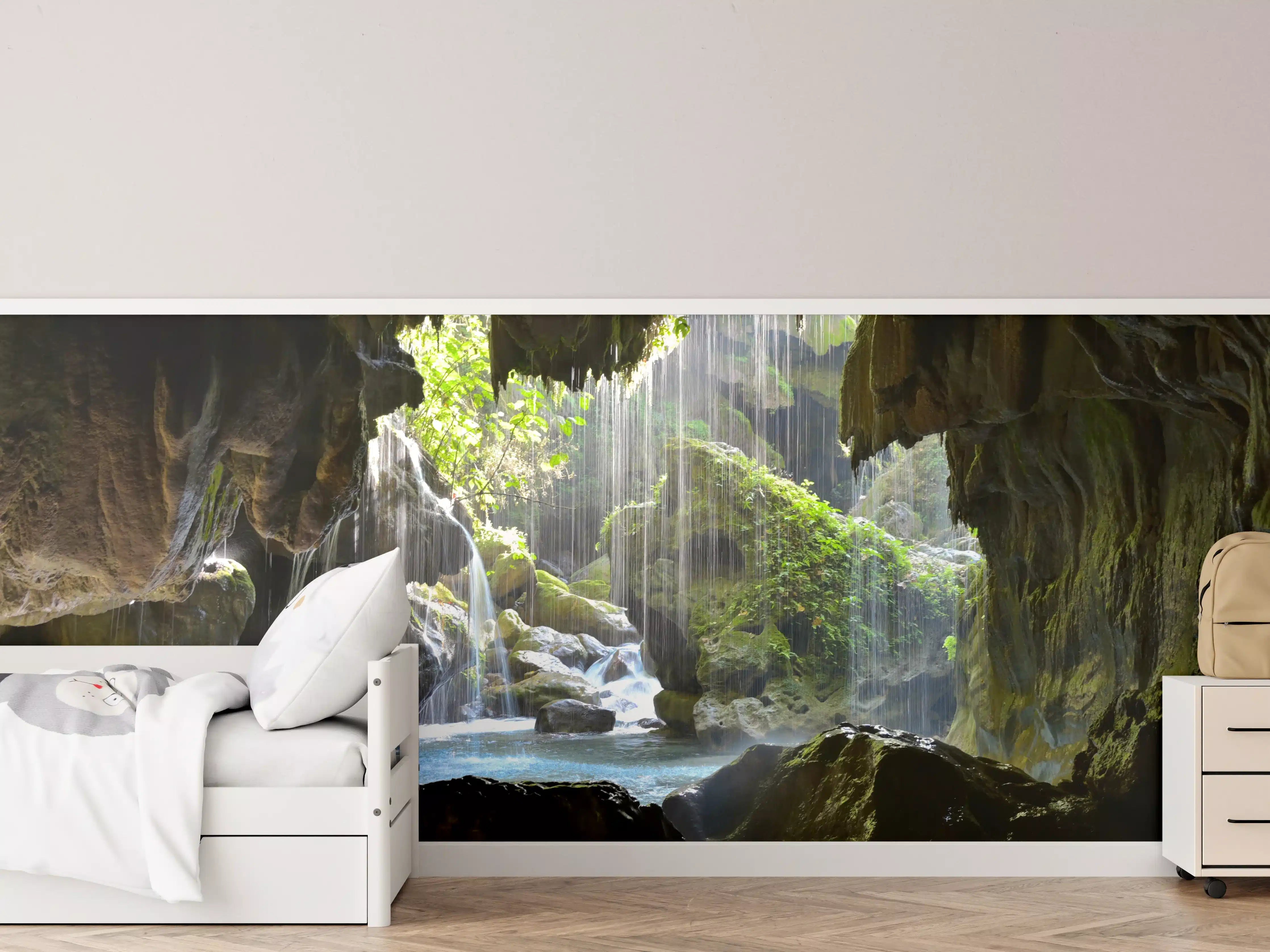 Kinderzimmer Wandgestaltung - Mystische Grüne Höhlen-Lichtspiele