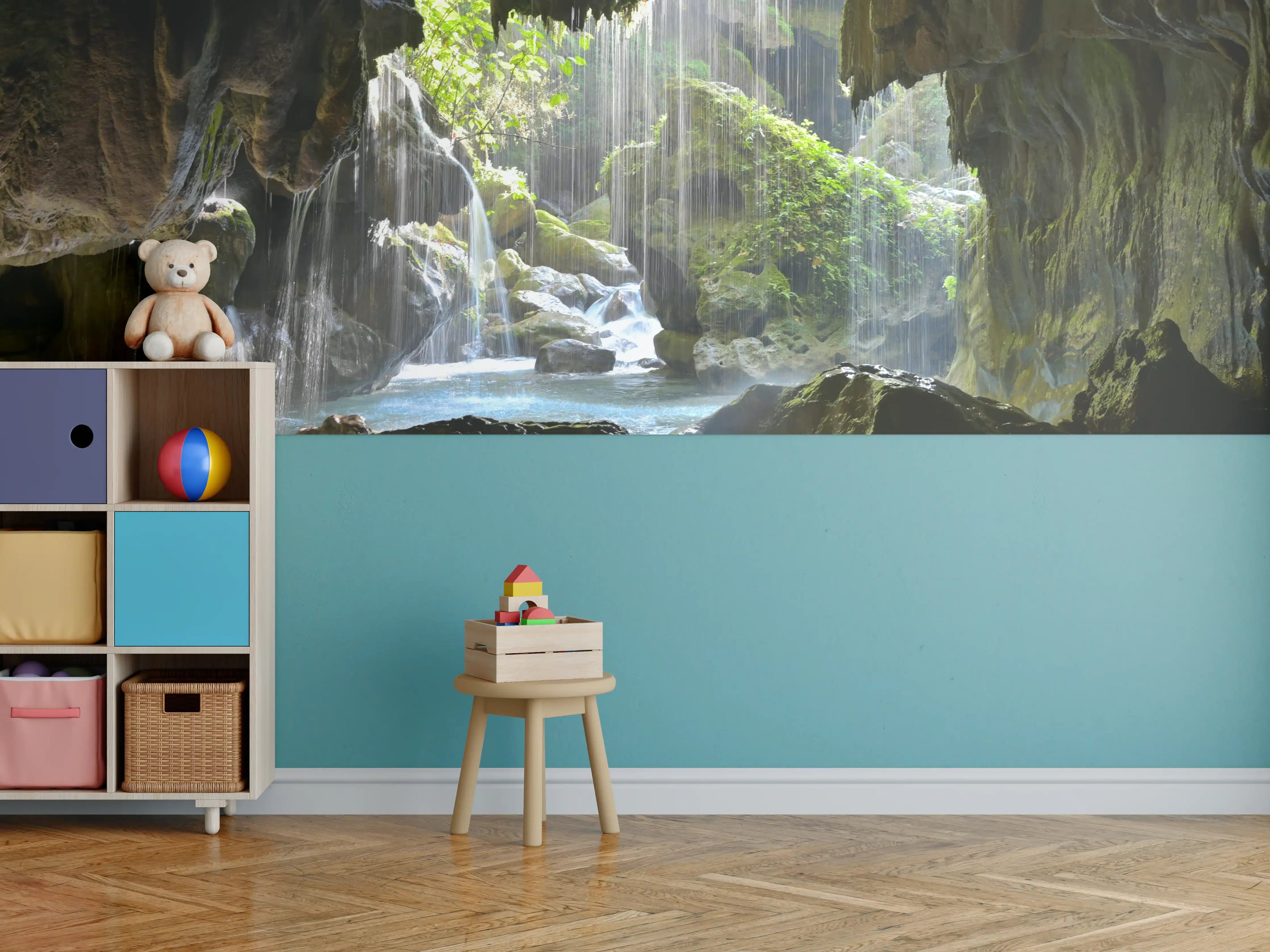 Kinderzimmer Wandgestaltung - Mystische Grüne Höhlen-Lichtspiele