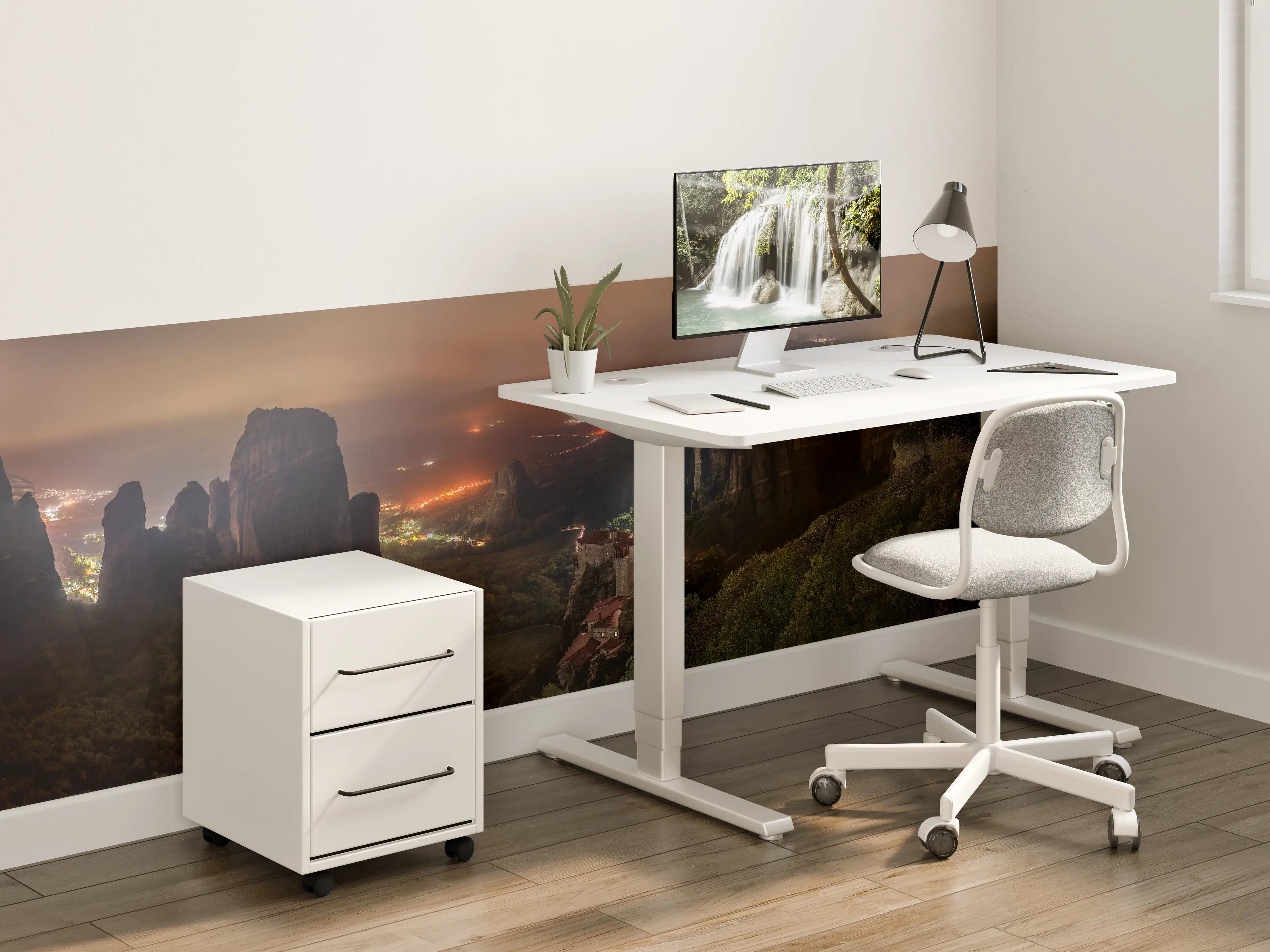 Kinderzimmer Wandgestaltung - Nächtlicher Blick auf Meteora Berge