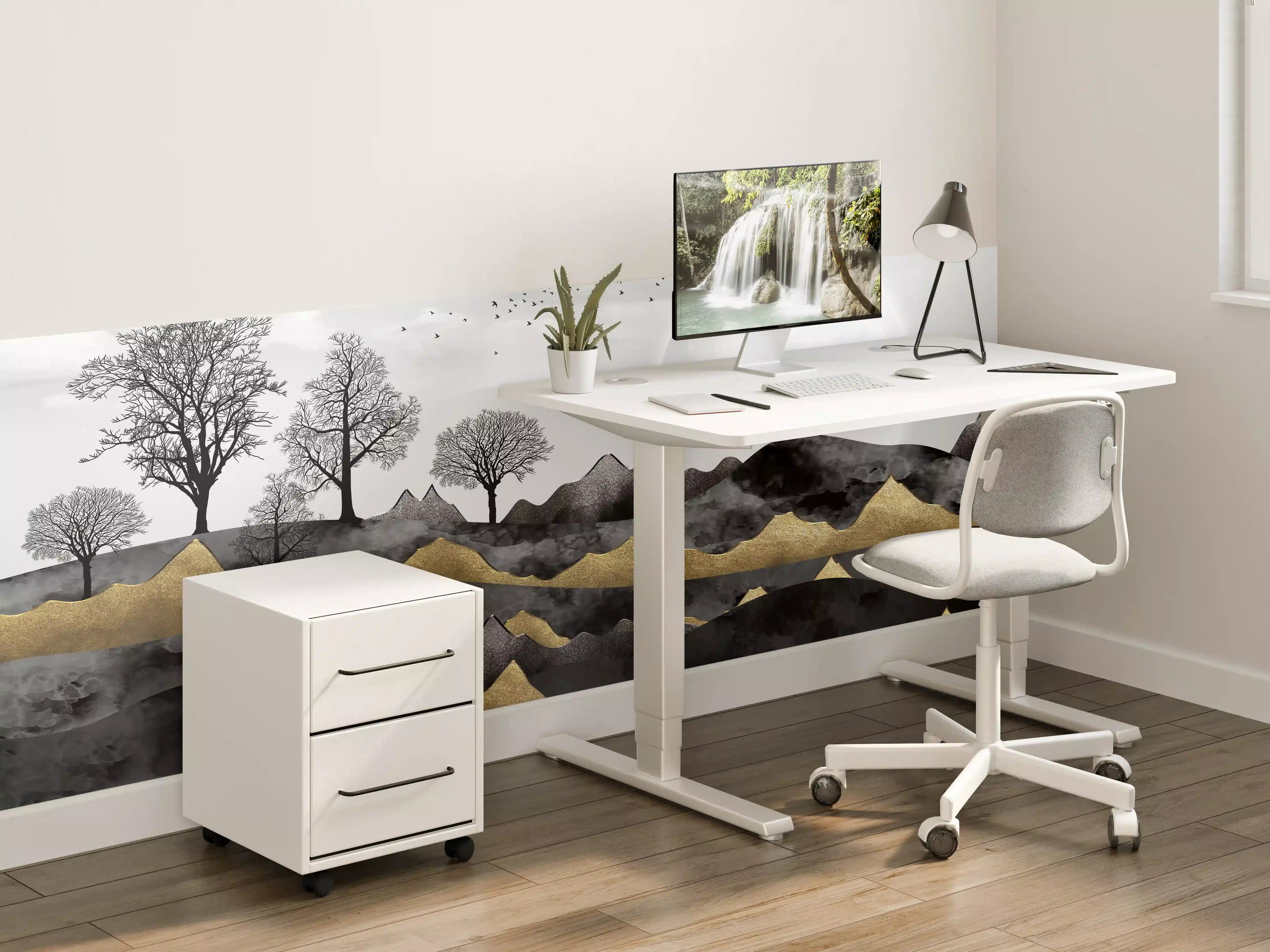 Kinderzimmer Wandgestaltung - Nächtliches Landschaftsdesign - Grafik
