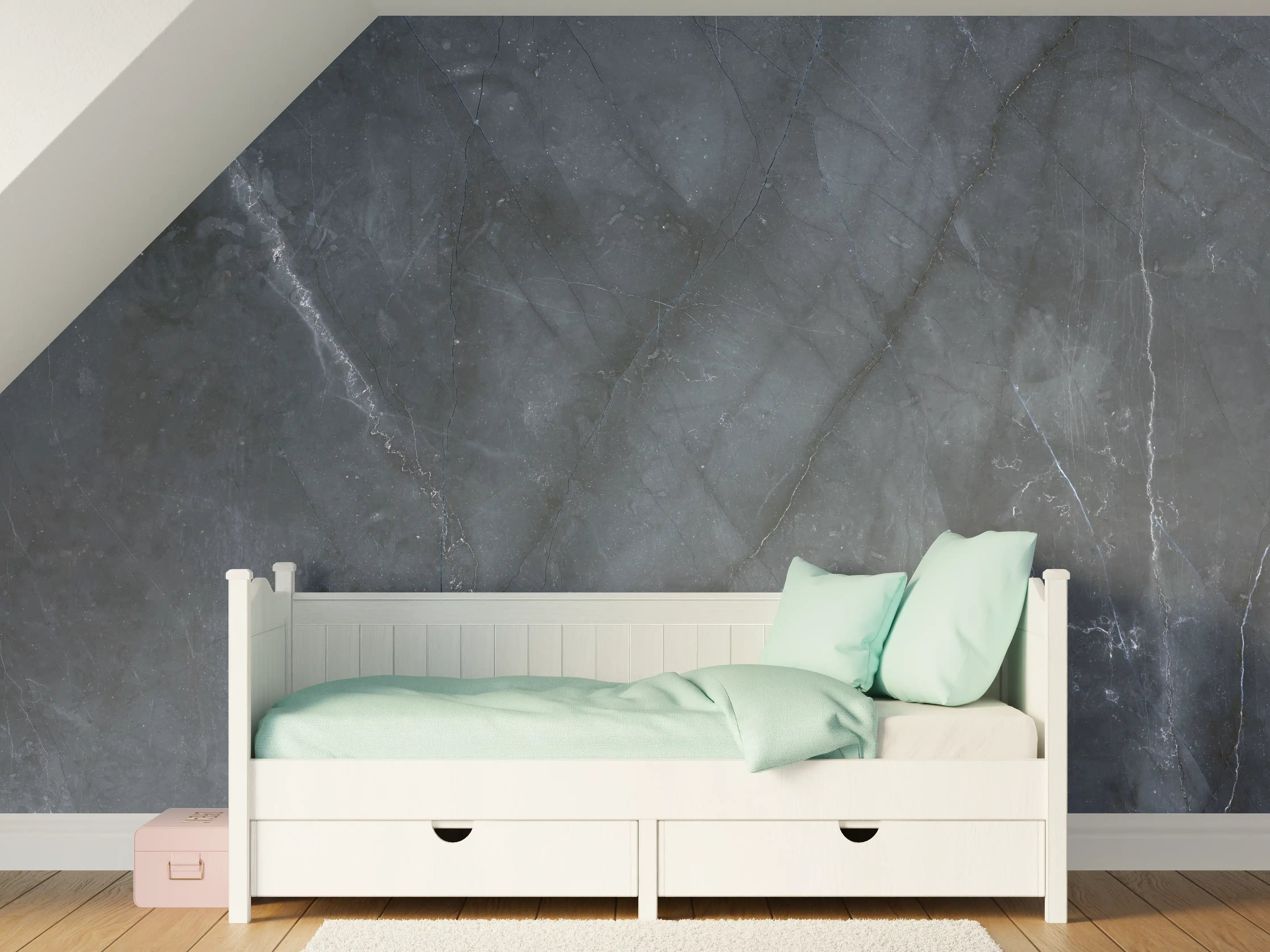 Kinderzimmer Wandgestaltung - Nahaufnahme italienische Marmorplatte