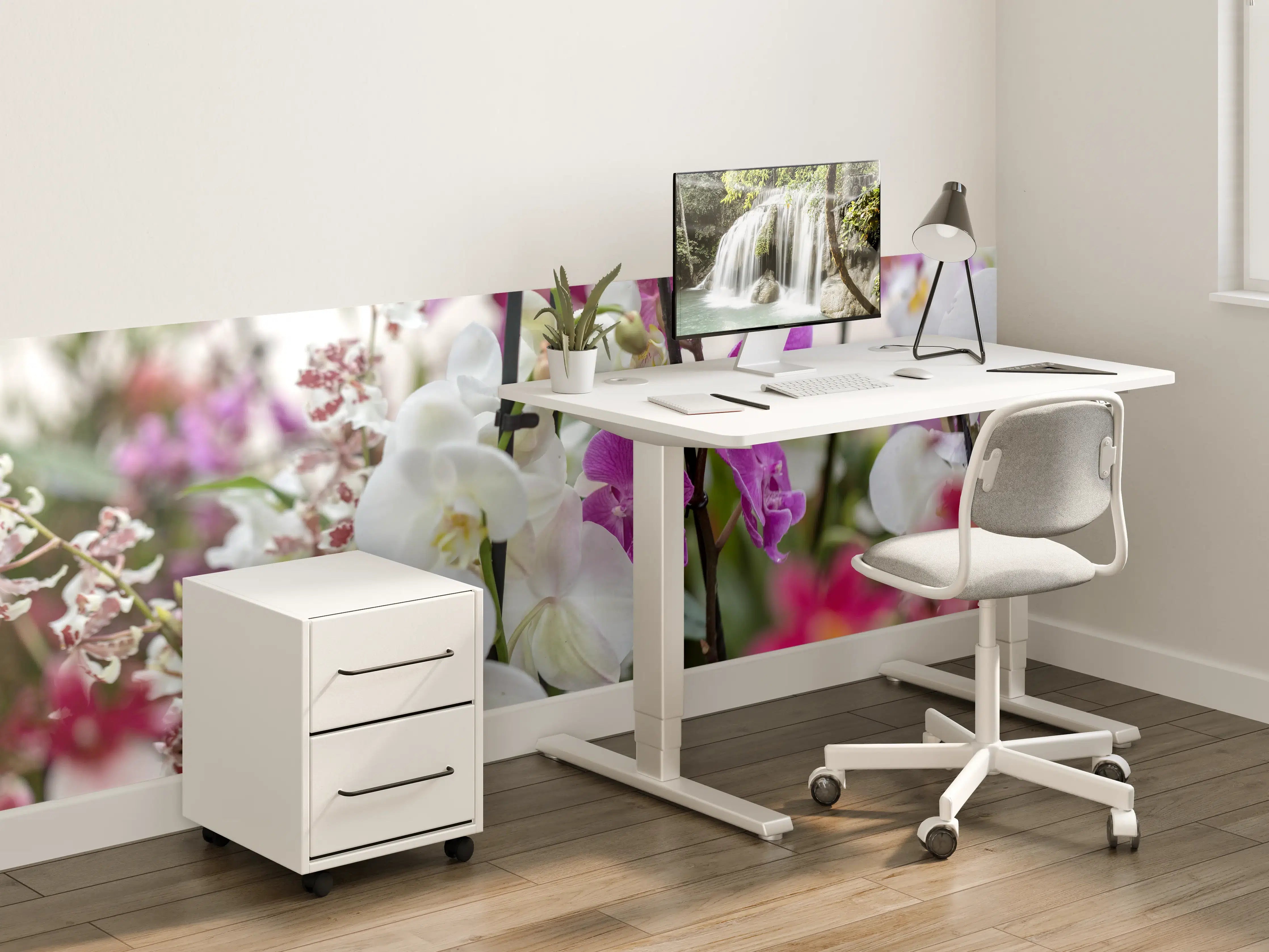 Kinderzimmer Wandgestaltung - Nahaufnahme von bunten Orchideen