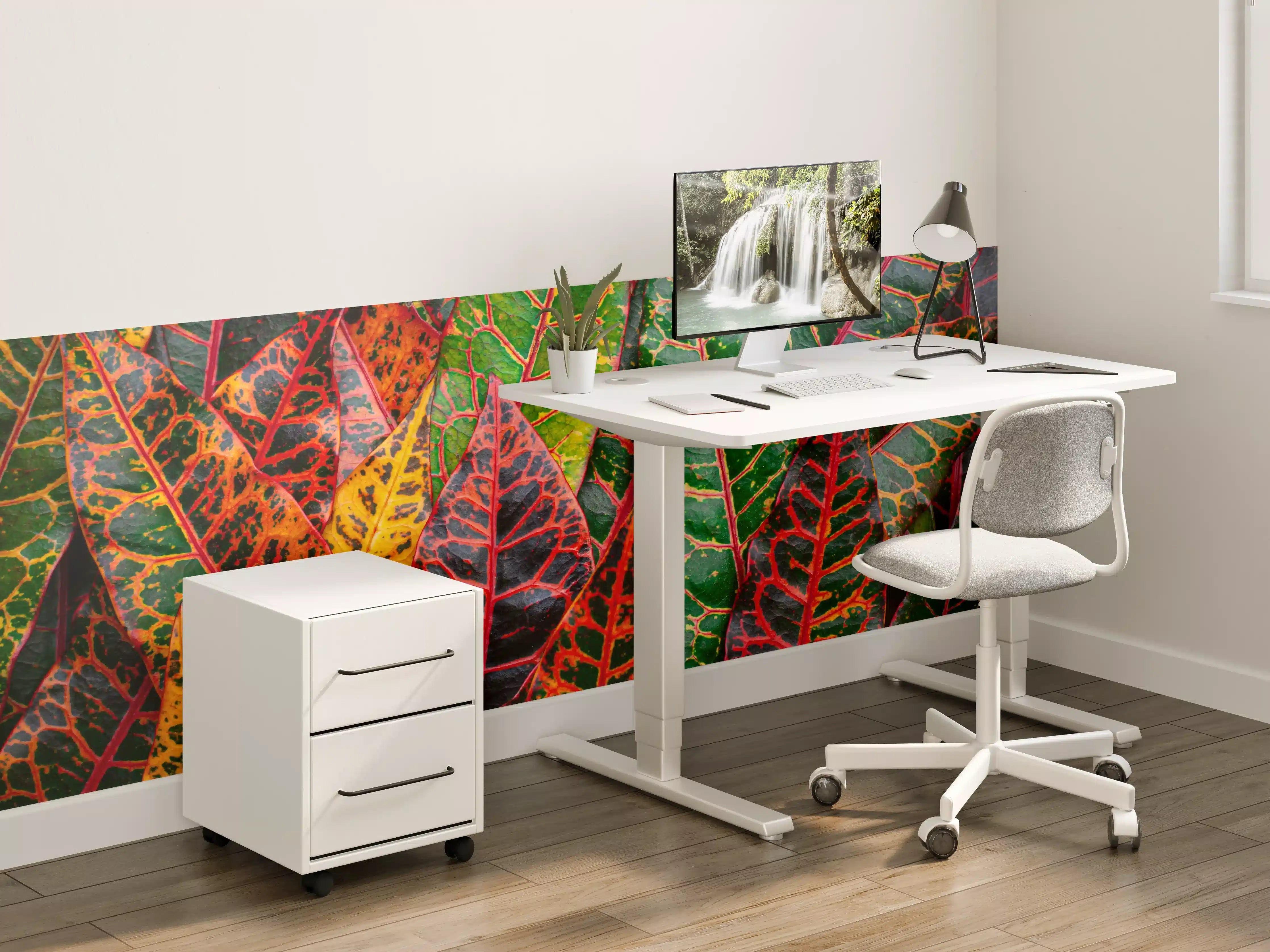 Kinderzimmer Wandgestaltung - Nahaufnahme von einzigartigen bunten Blättern