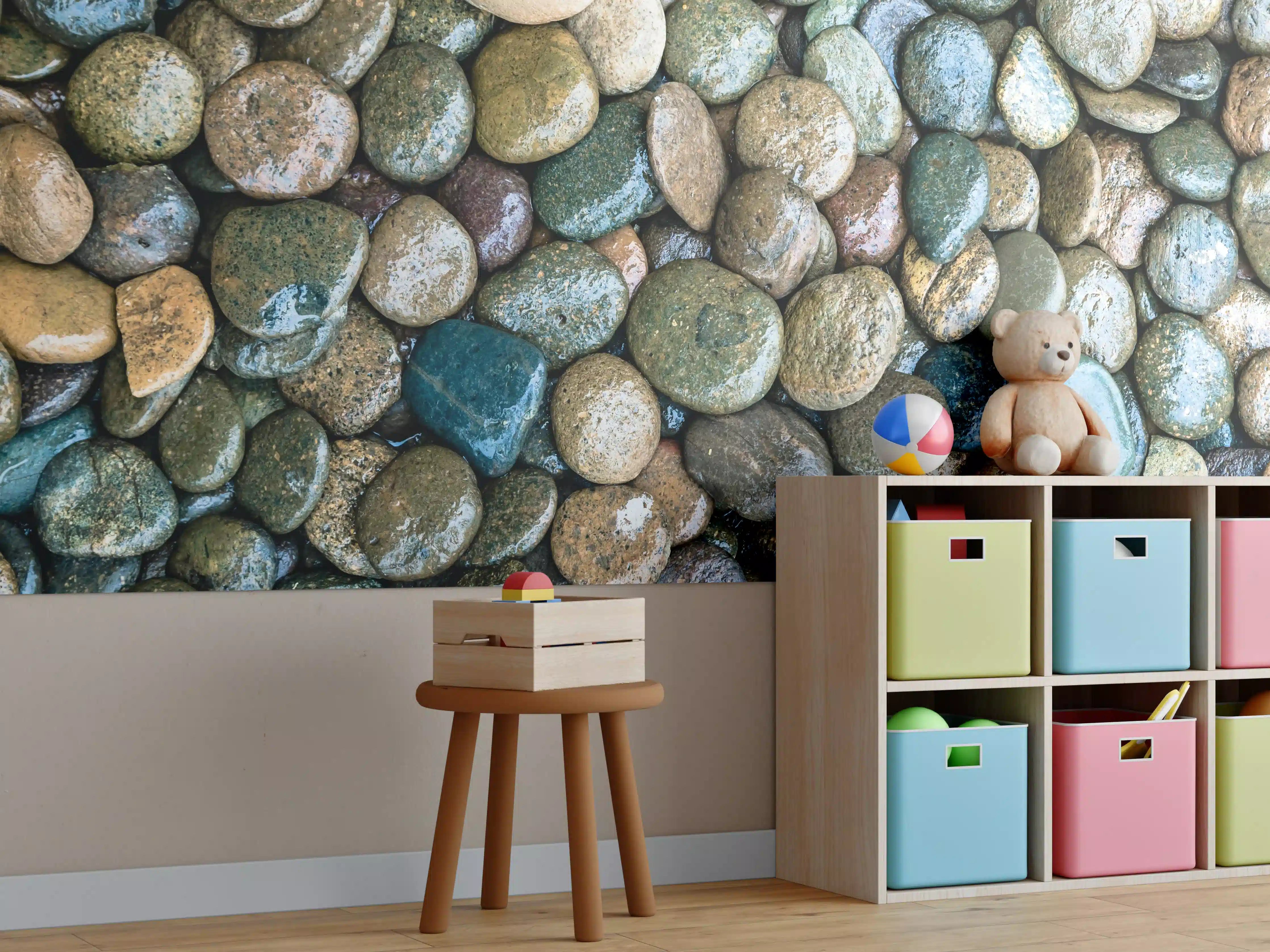 Kinderzimmer Wandgestaltung - Nasse Steine