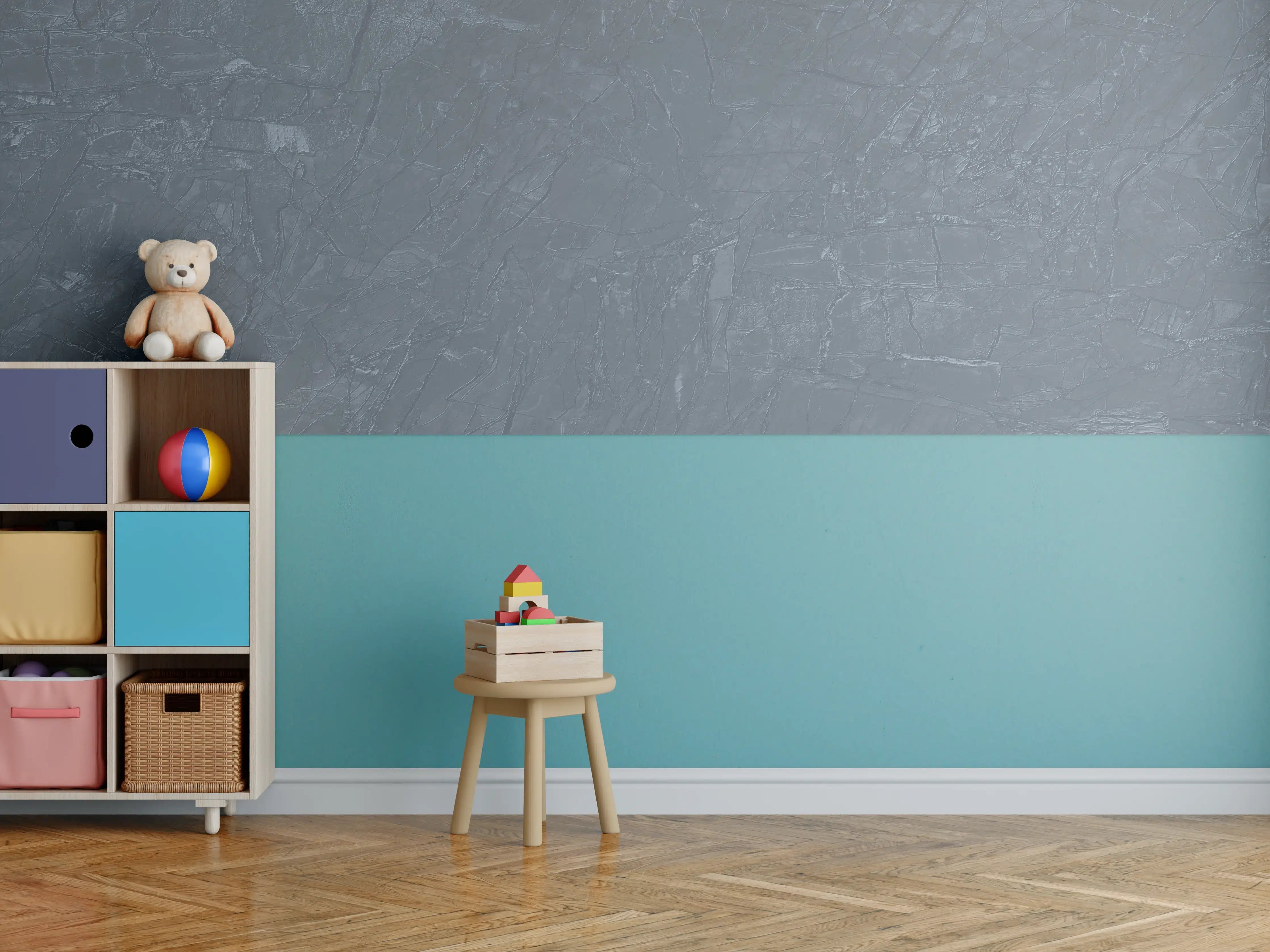 Kinderzimmer Wandgestaltung - Natürliche Mamortextur