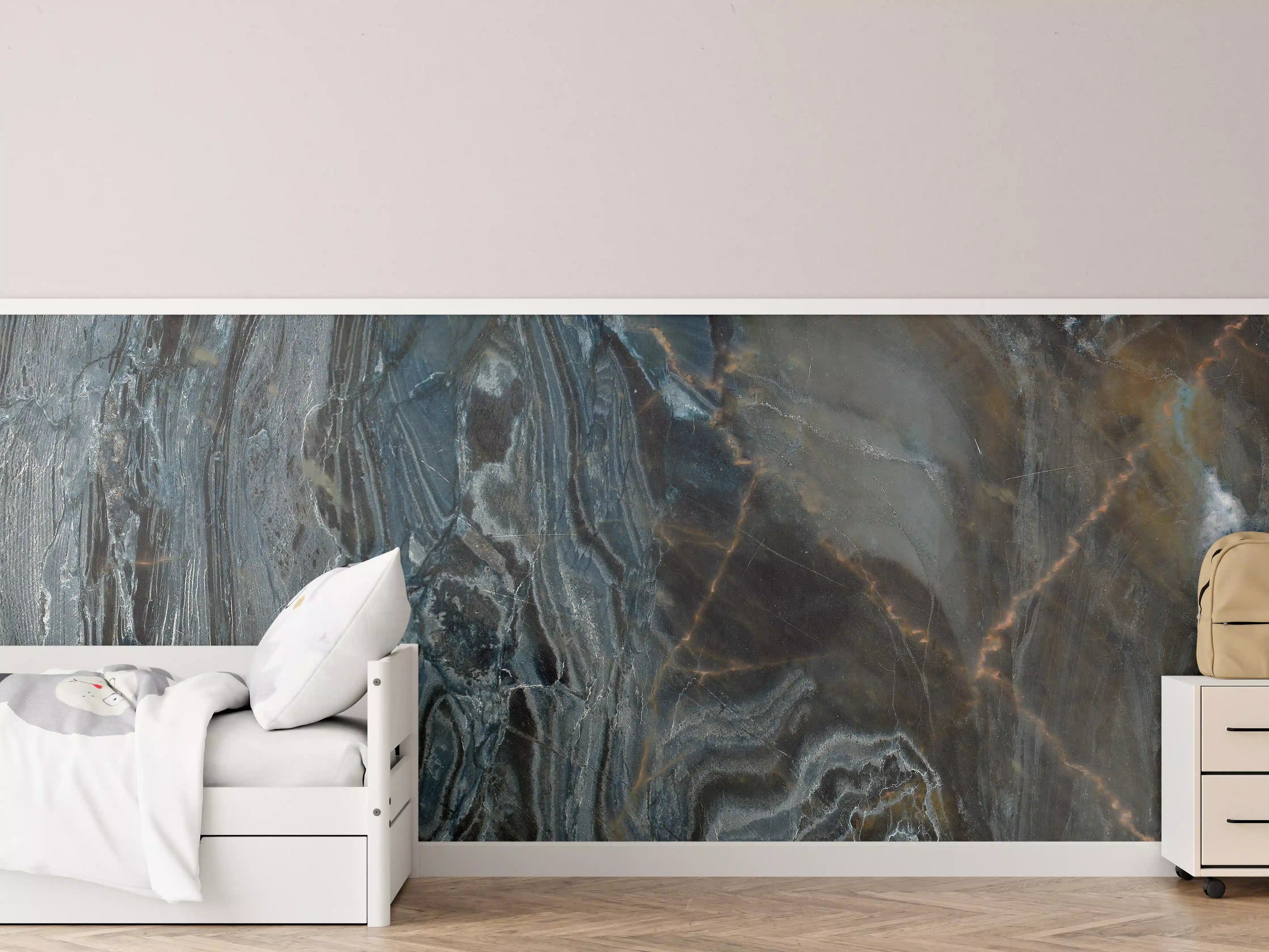 Kinderzimmer Wandgestaltung - Natürliches Muster aus Marmor