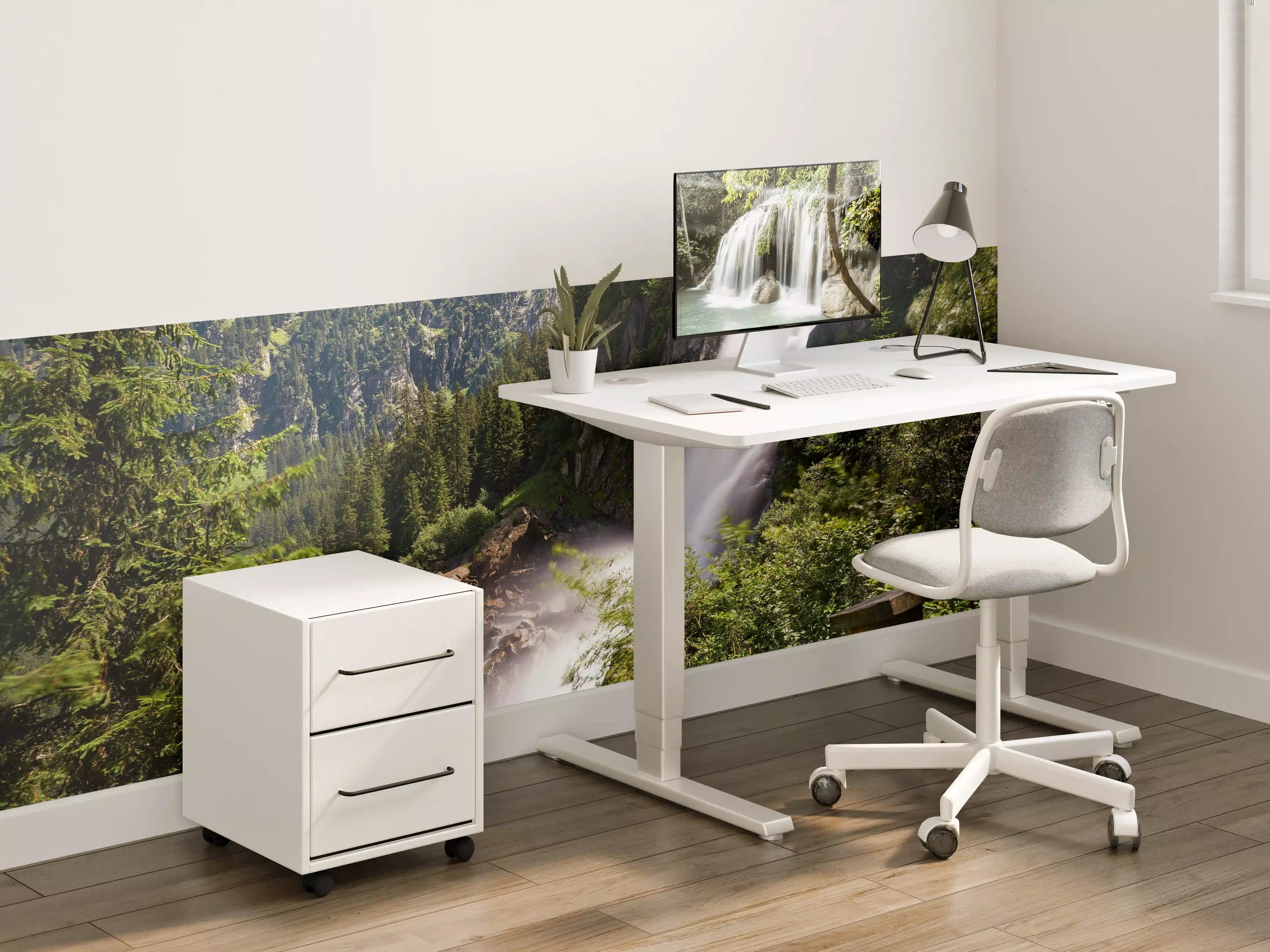 Kinderzimmer Wandgestaltung - Naturwasserfall im Grünen