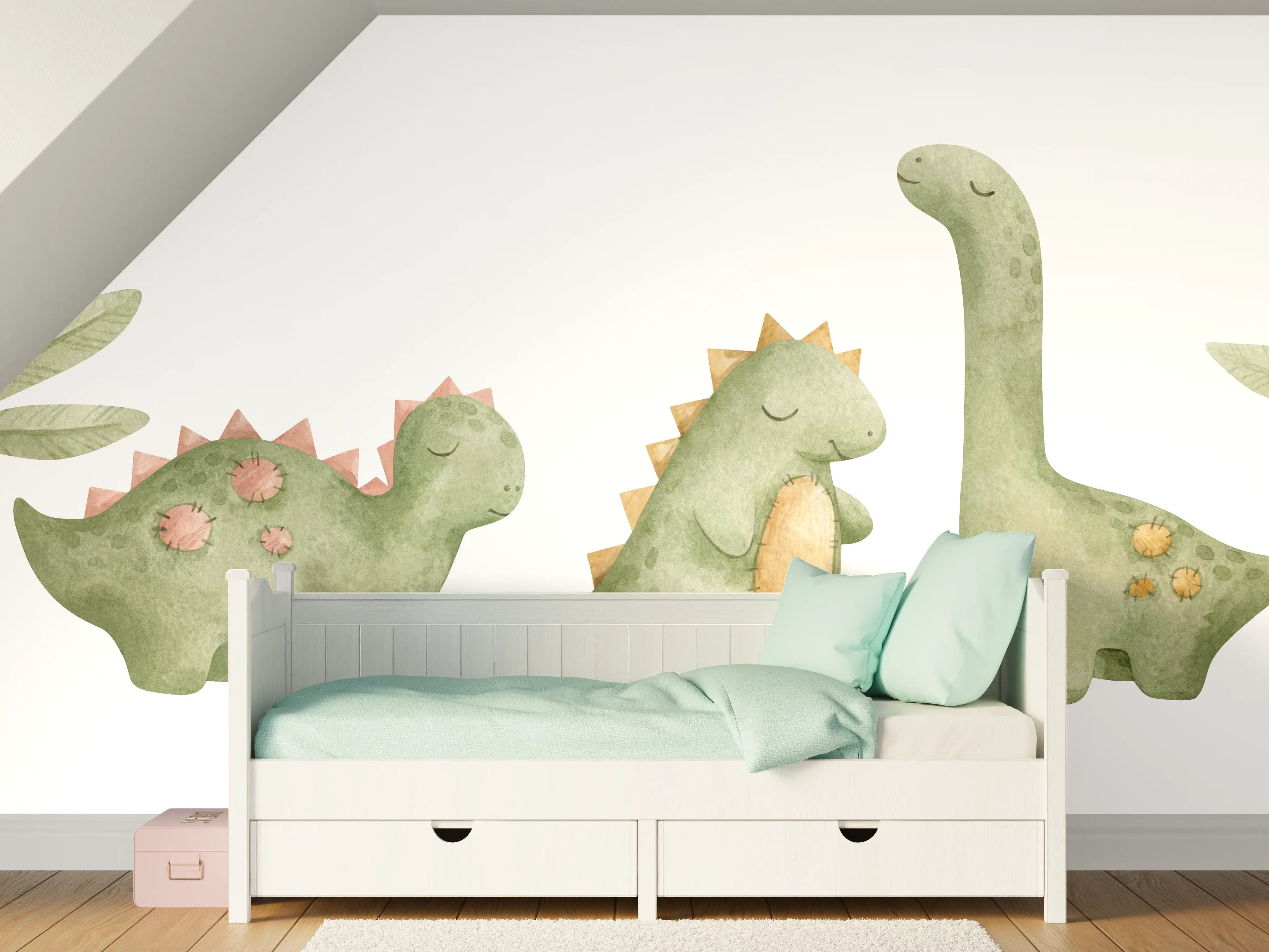 Kinderzimmer Wandgestaltung - Niedliche Dinosaurier