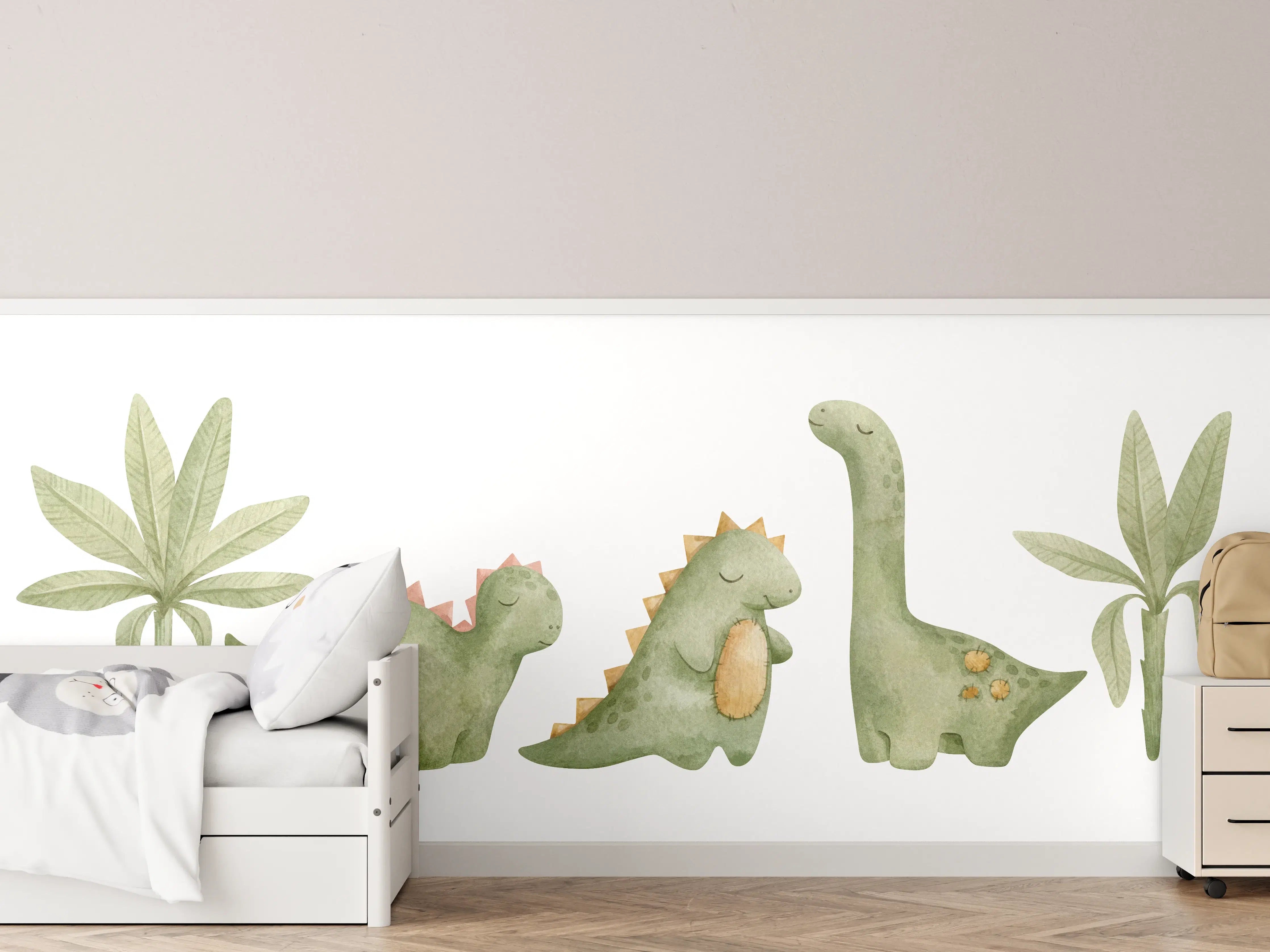 Kinderzimmer Wandgestaltung - Niedliche Dinosaurier