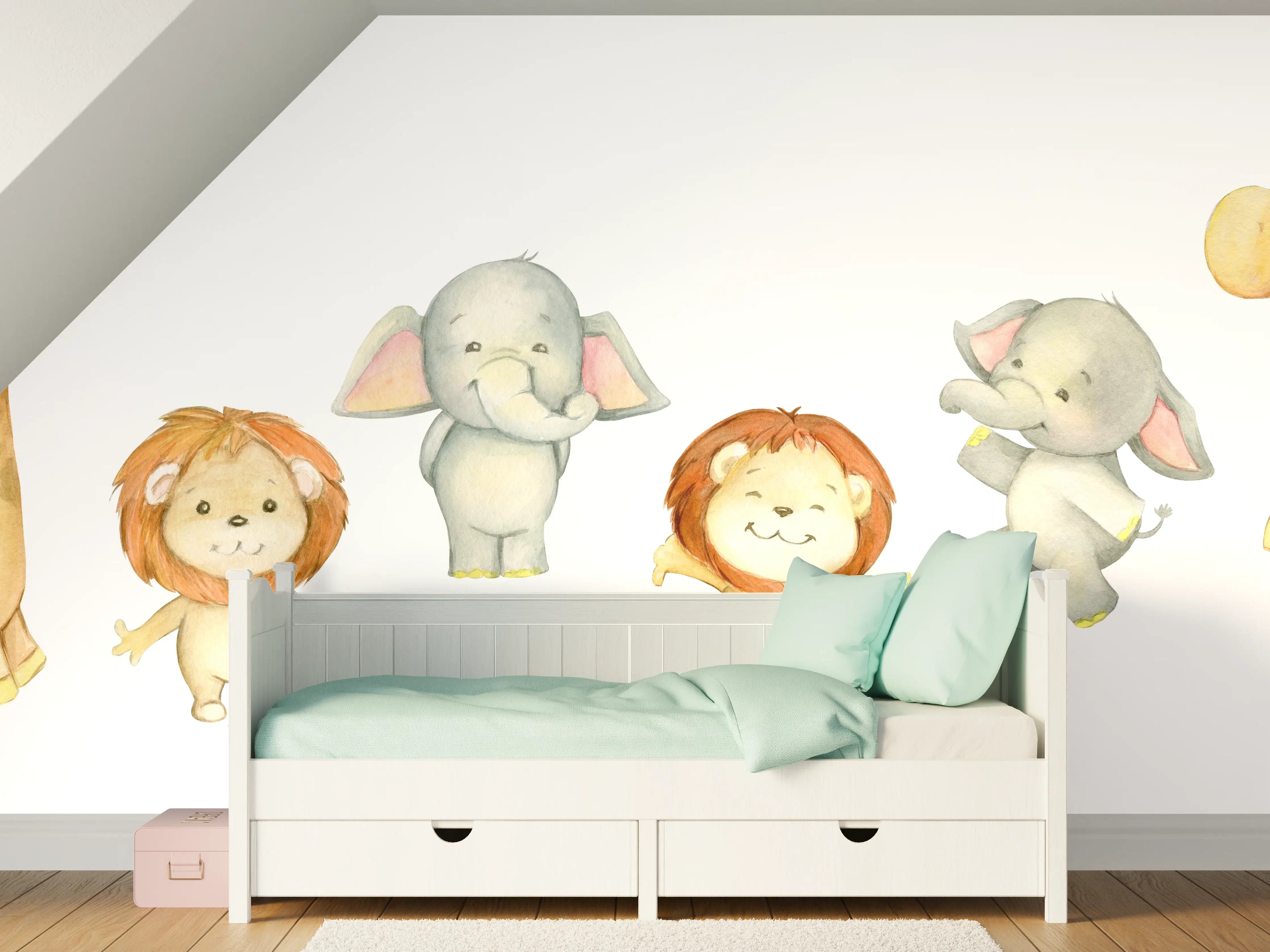 Kinderzimmer Wandgestaltung - Niedliche Tiere