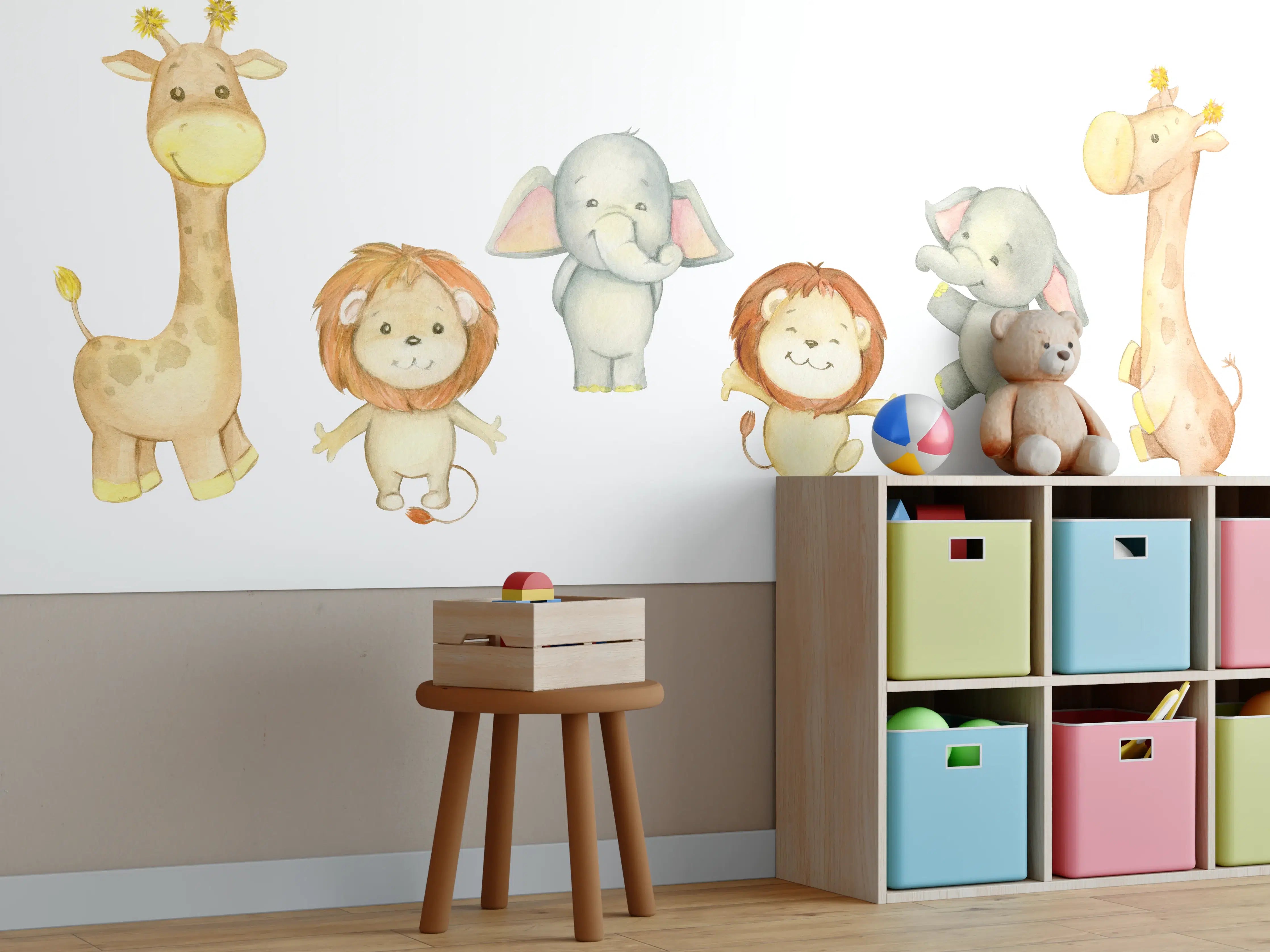 Kinderzimmer Wandgestaltung - Niedliche Tiere