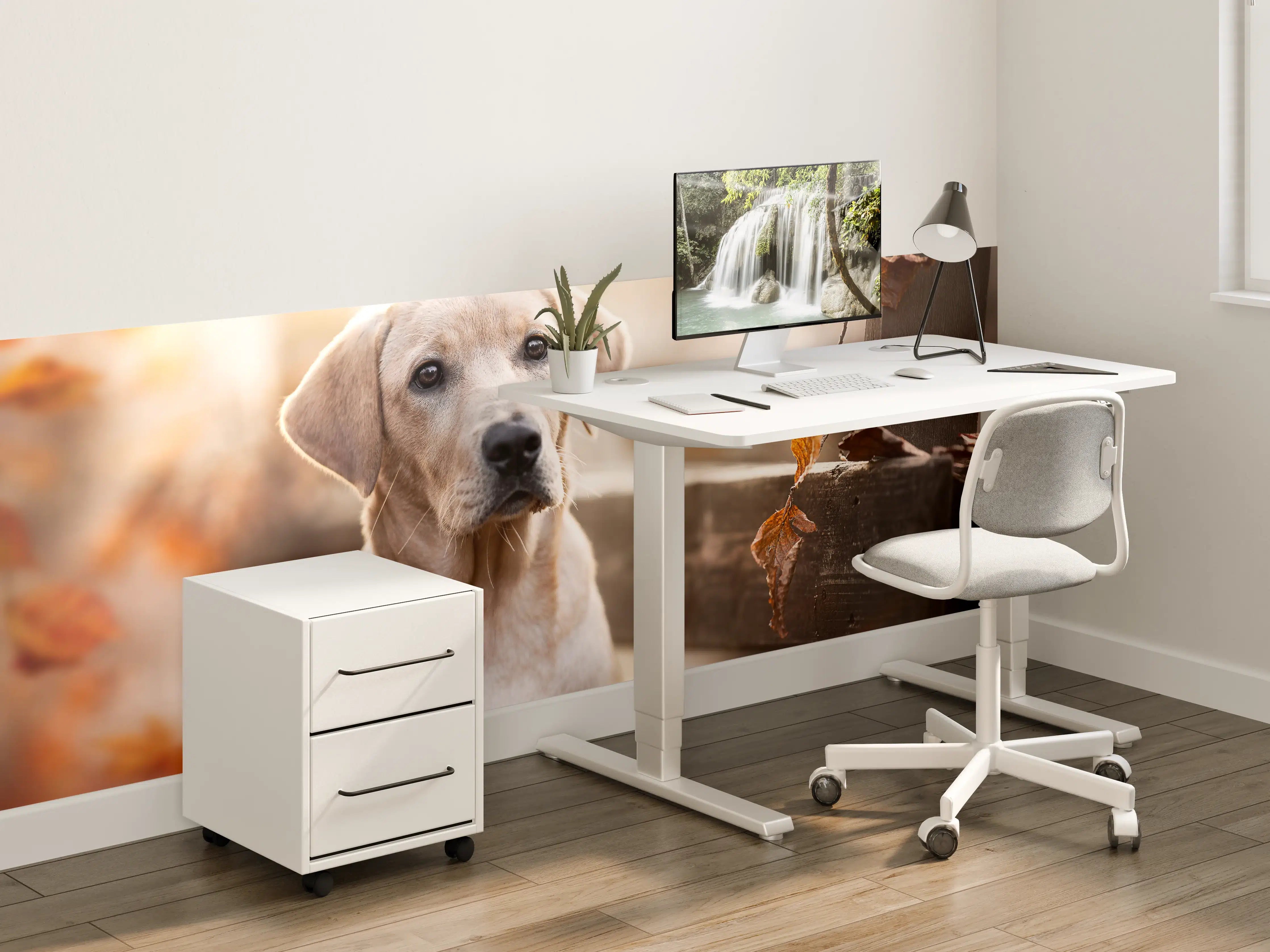 Kinderzimmer Wandgestaltung - Niedlicher Labrador Welpe