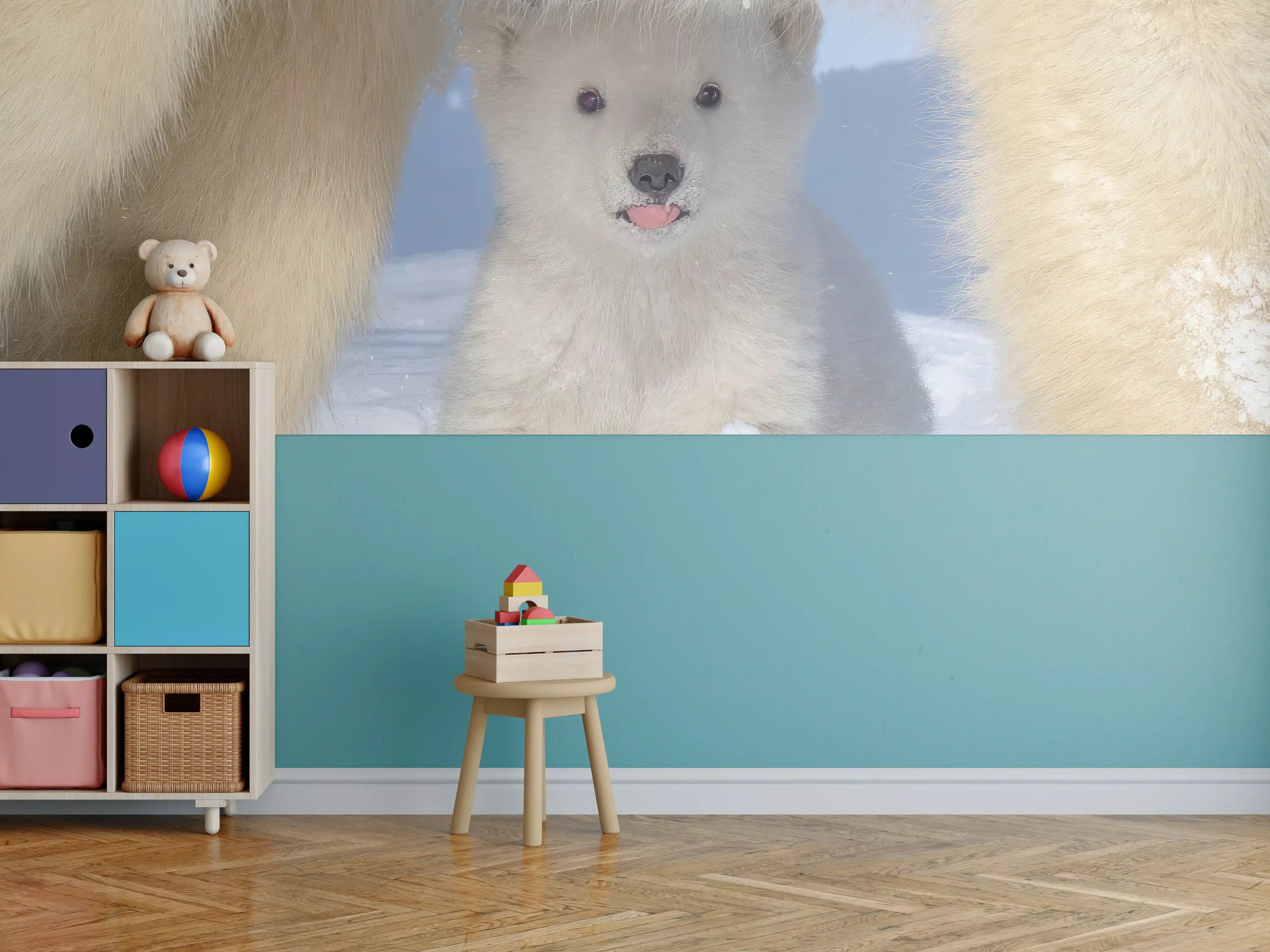 Kinderzimmer Wandgestaltung - Niedliches Jungtier - Eisbär