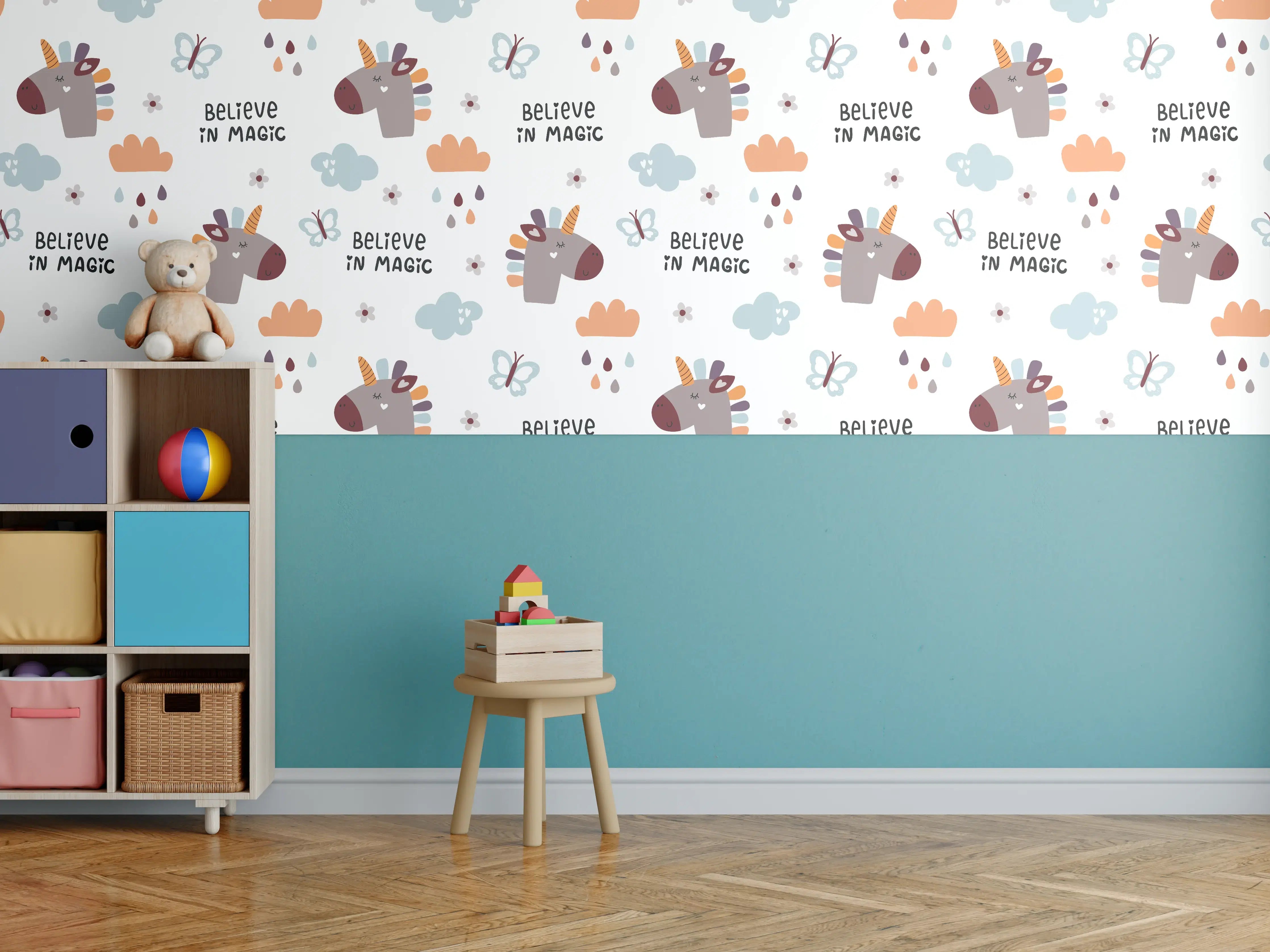 Kinderzimmer Wandgestaltung - Niedliches Weihnachtsrehr Multicolor Kindermotiv