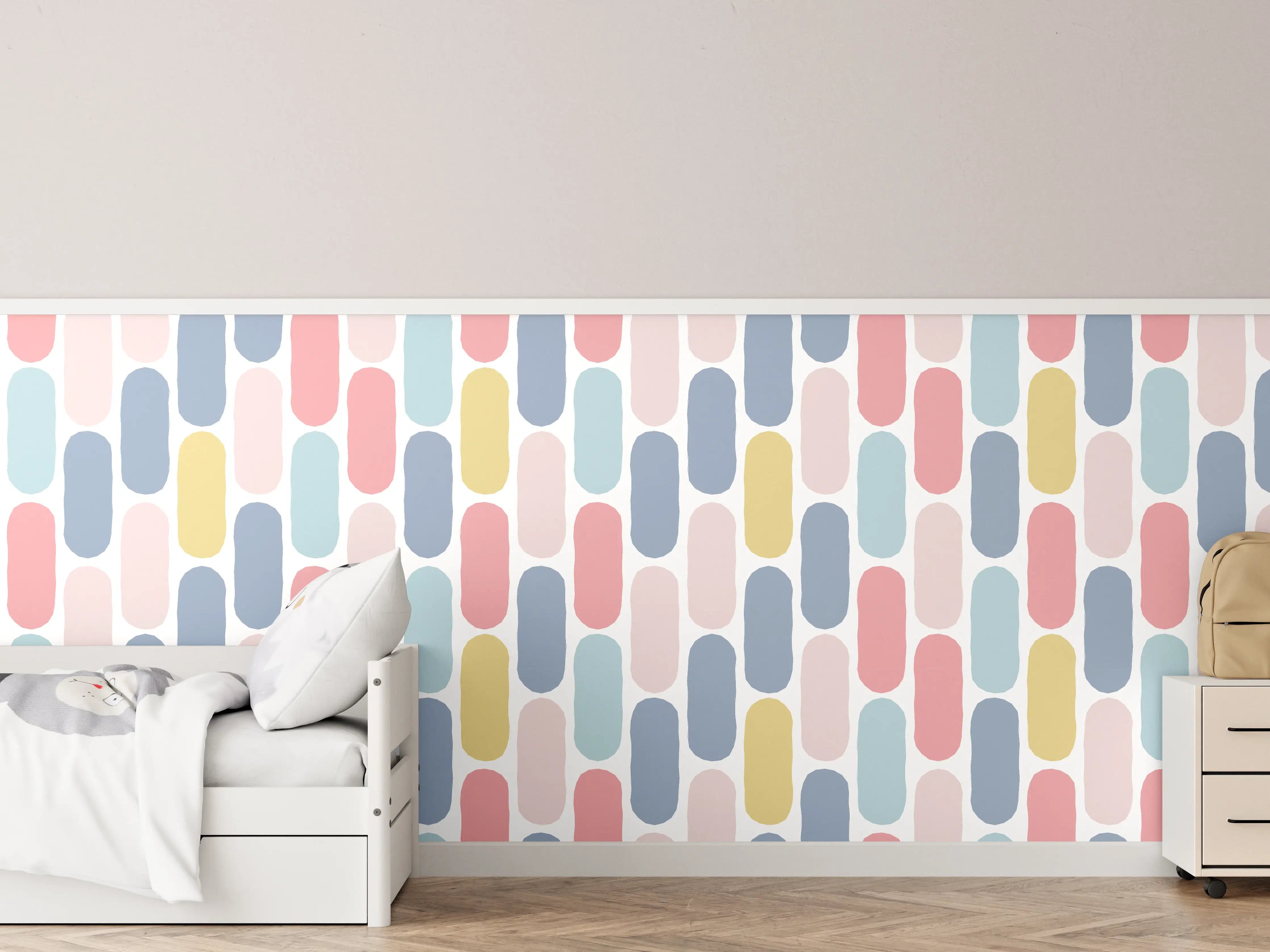 Kinderzimmer Wandgestaltung - Nordic-Style Bunte Muster
