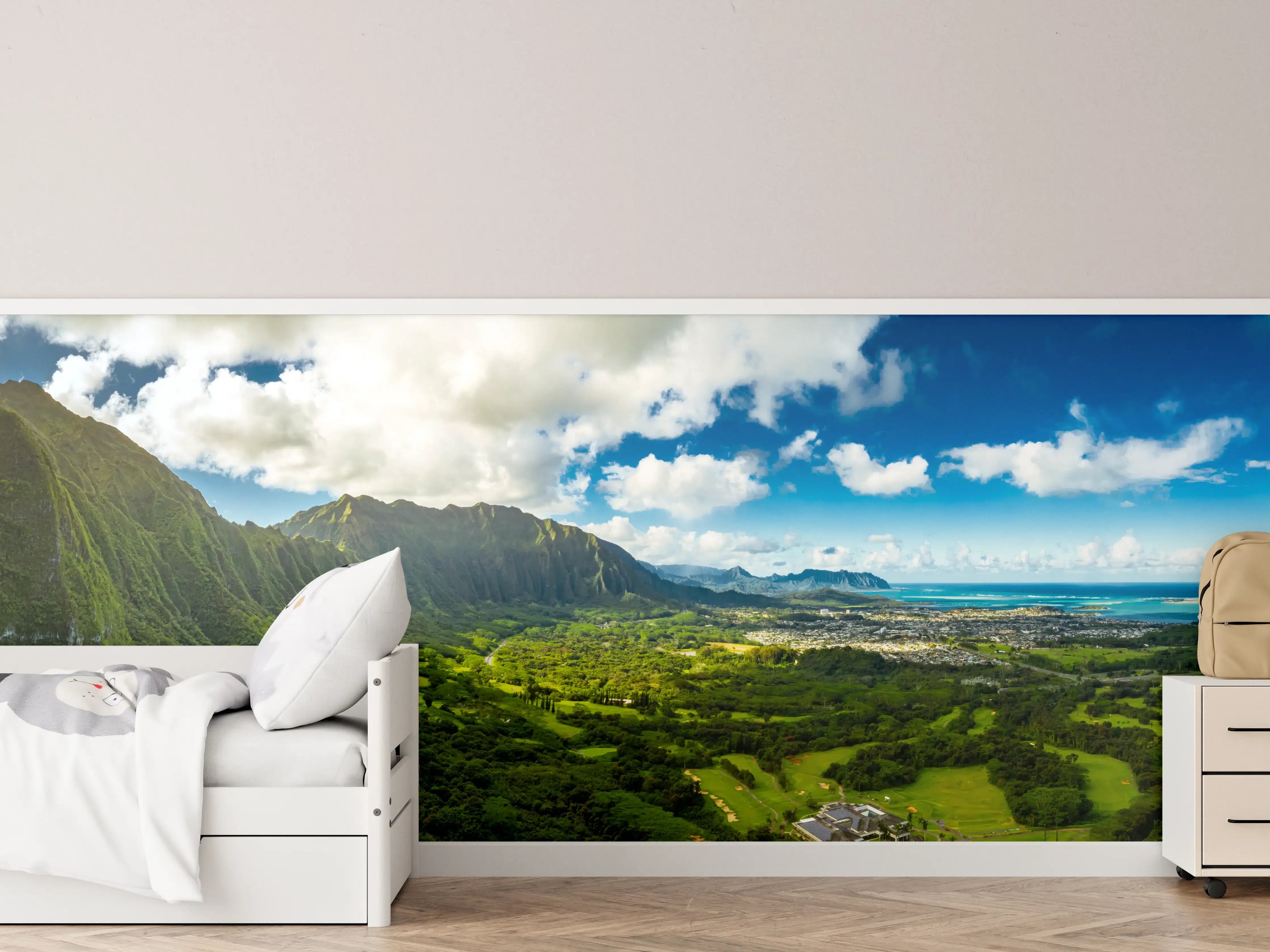 Kinderzimmer Wandgestaltung - Pali Lookout Klippen in Hawaii