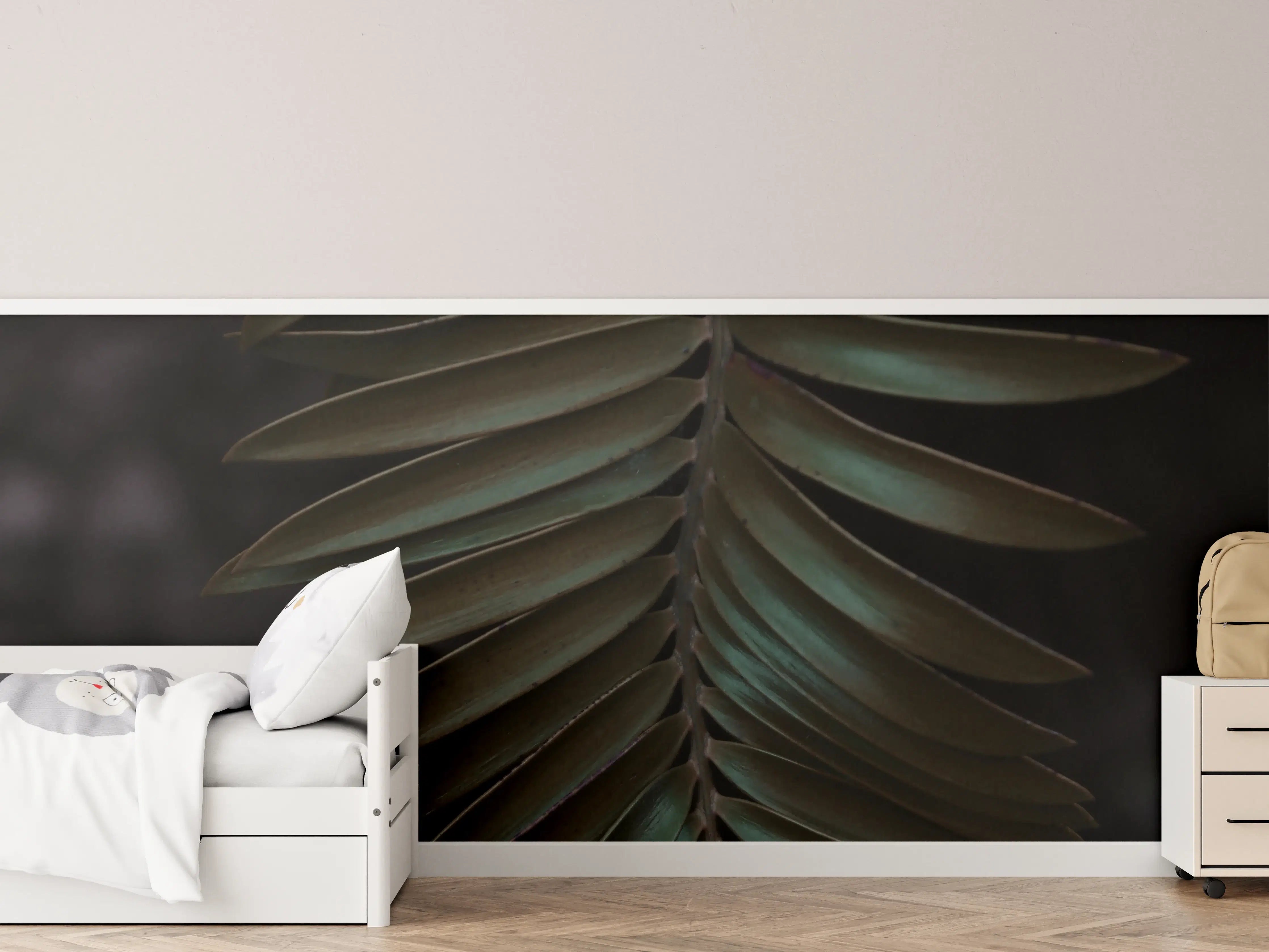 Kinderzimmer Wandgestaltung - Palmenblätter