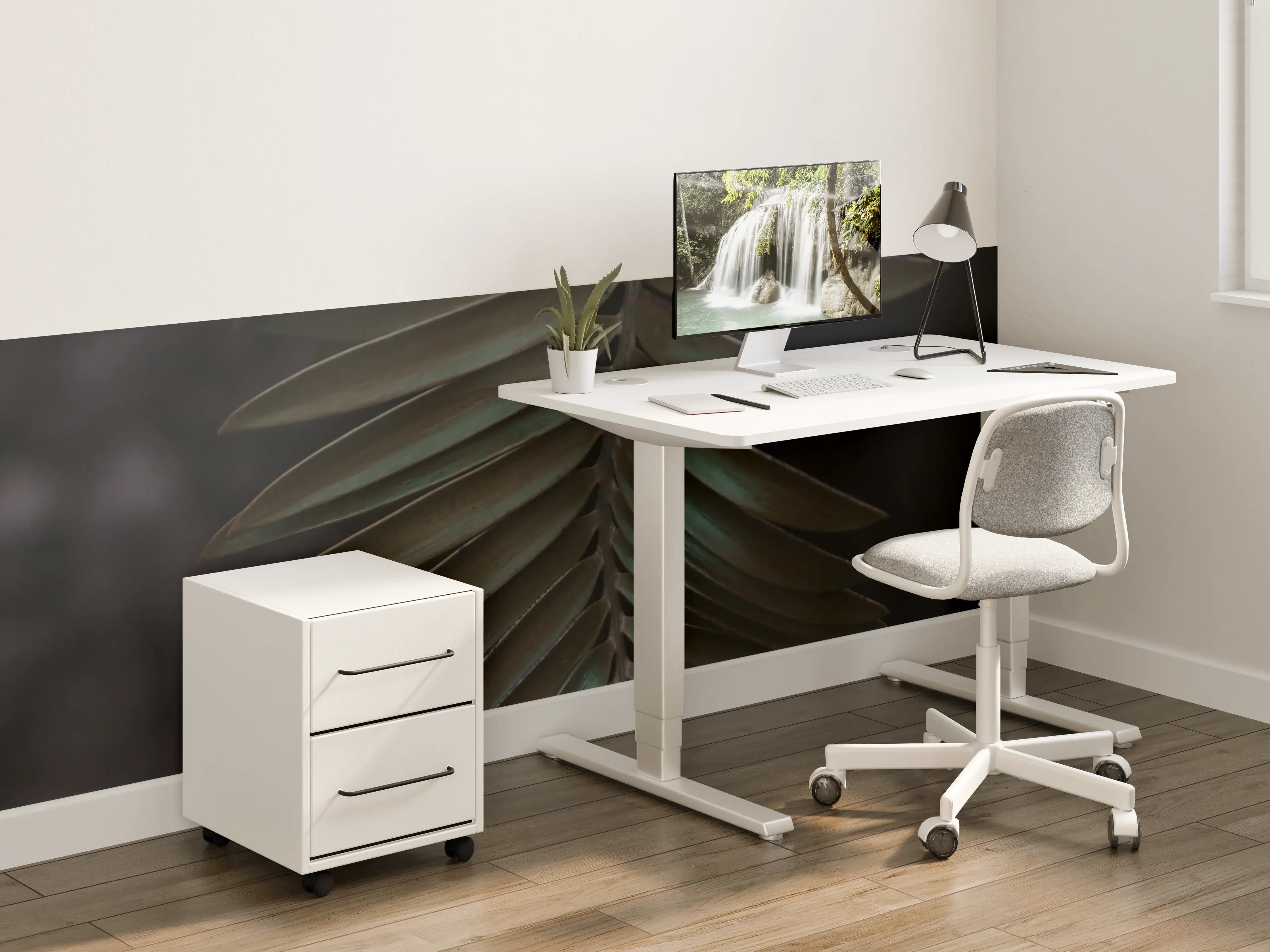 Kinderzimmer Wandgestaltung - Palmenblätter