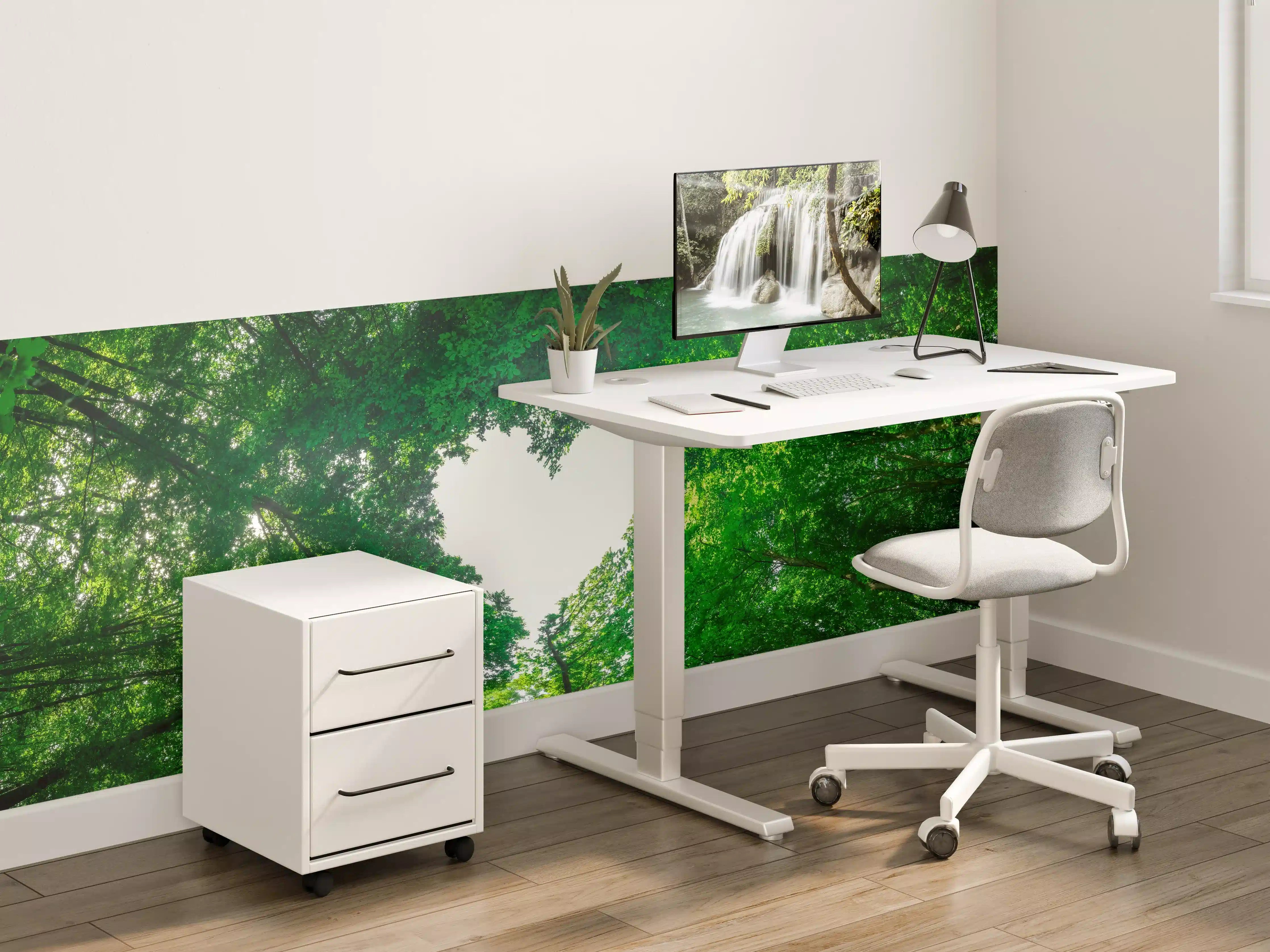 Kinderzimmer Wandgestaltung - Panorama - Baumkronen formen ein Herz