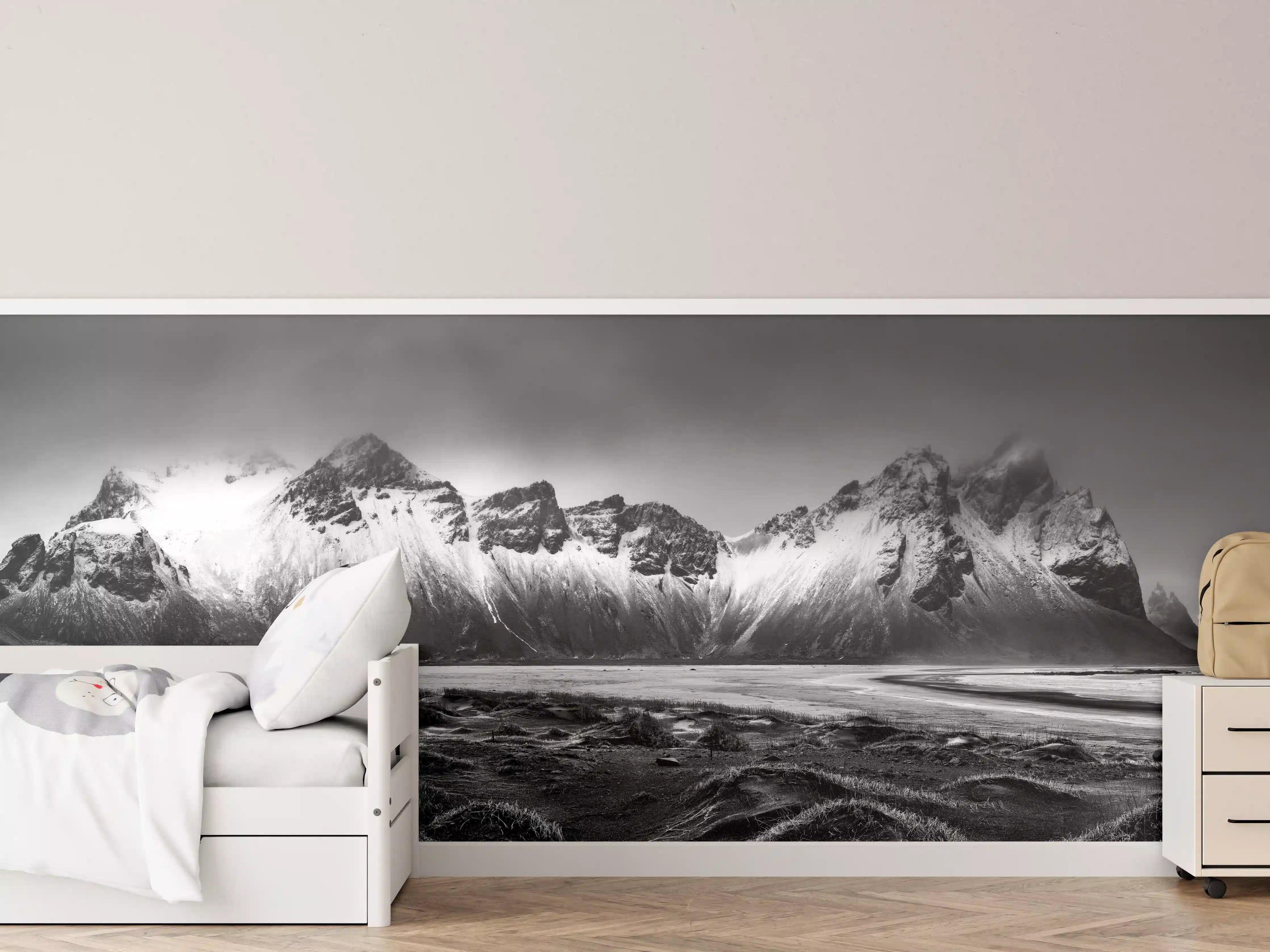 Kinderzimmer Wandgestaltung - Panorama - Bergkette Vestrahorn