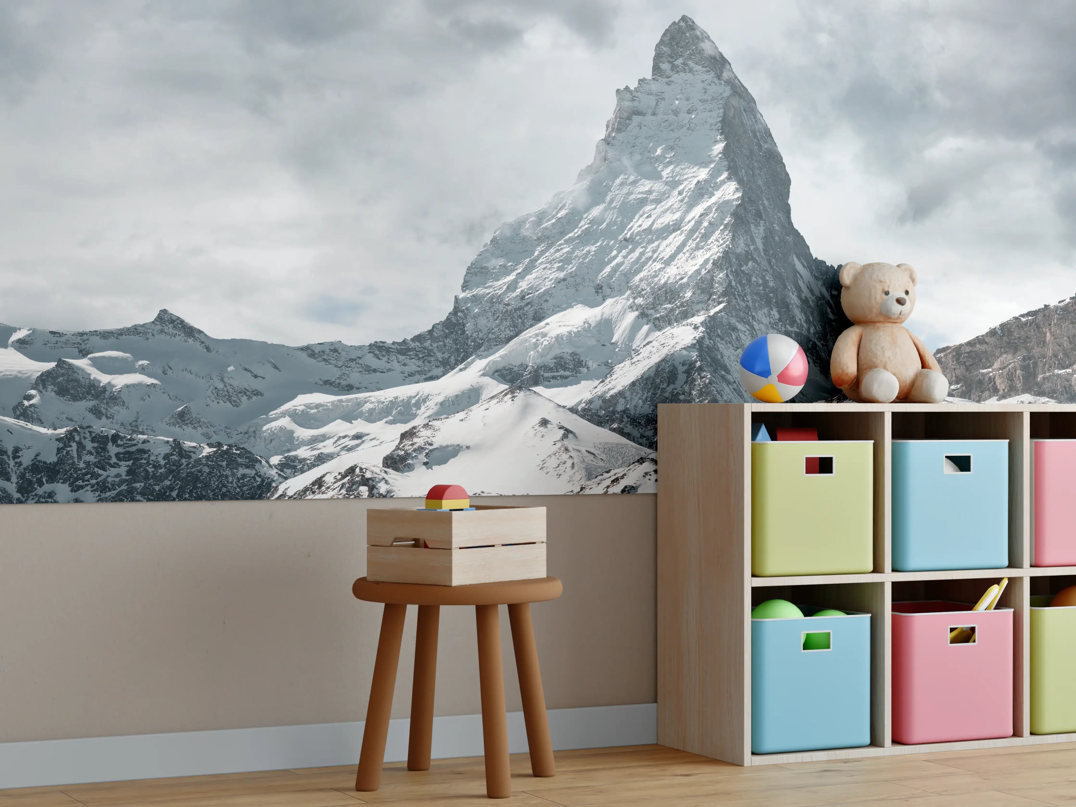 Kinderzimmer Wandgestaltung - Panorama - Majestätischer Matterhorn - Alpen